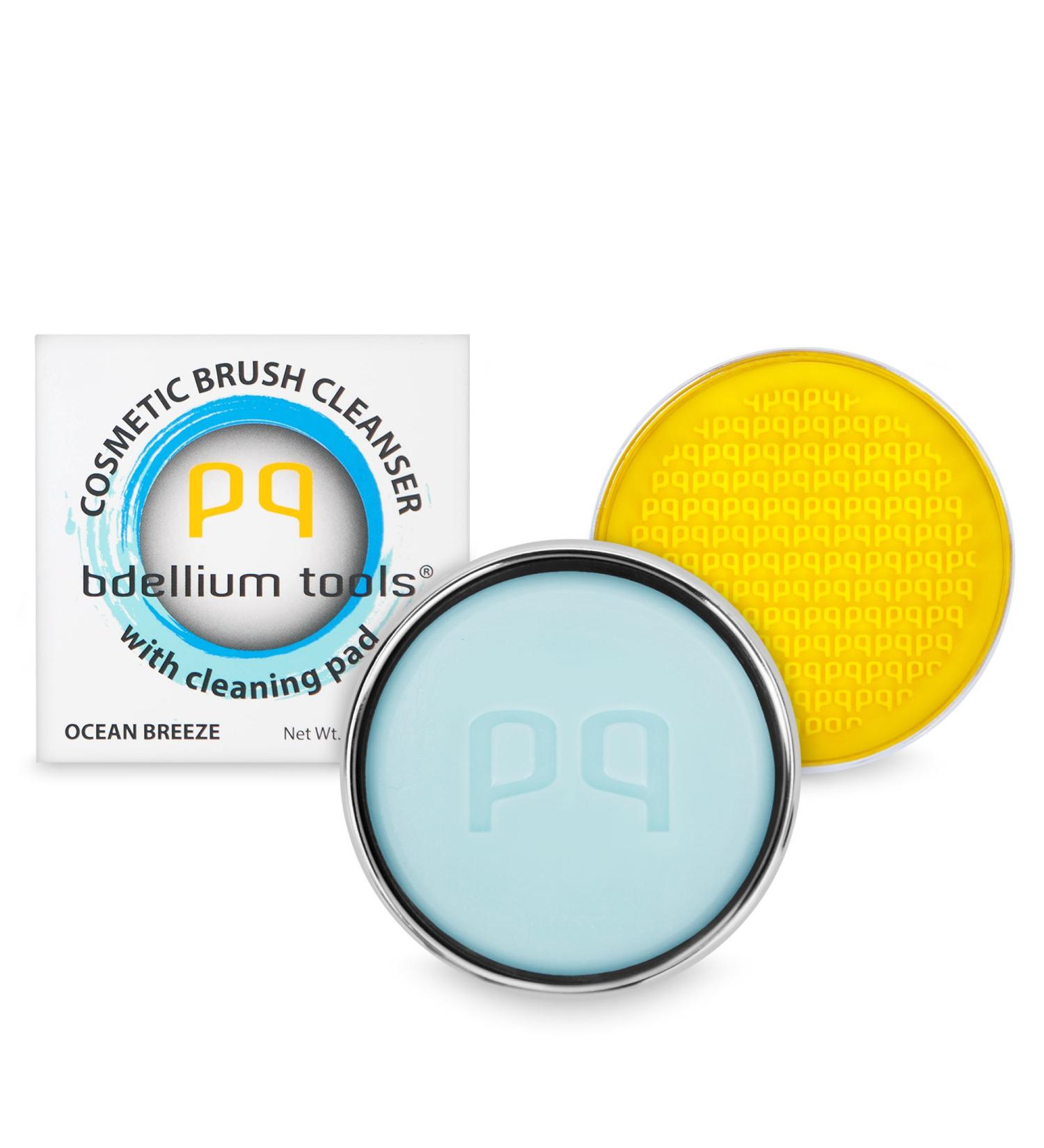 Bdellium Tools Solid Brush Soap Cleaner - Ocean Breeze Scent | Eco-Friendly Cosmetic Brush Cleanser with Cleaning Pad - International Shipping Available - Buy Online on GoSupps.com