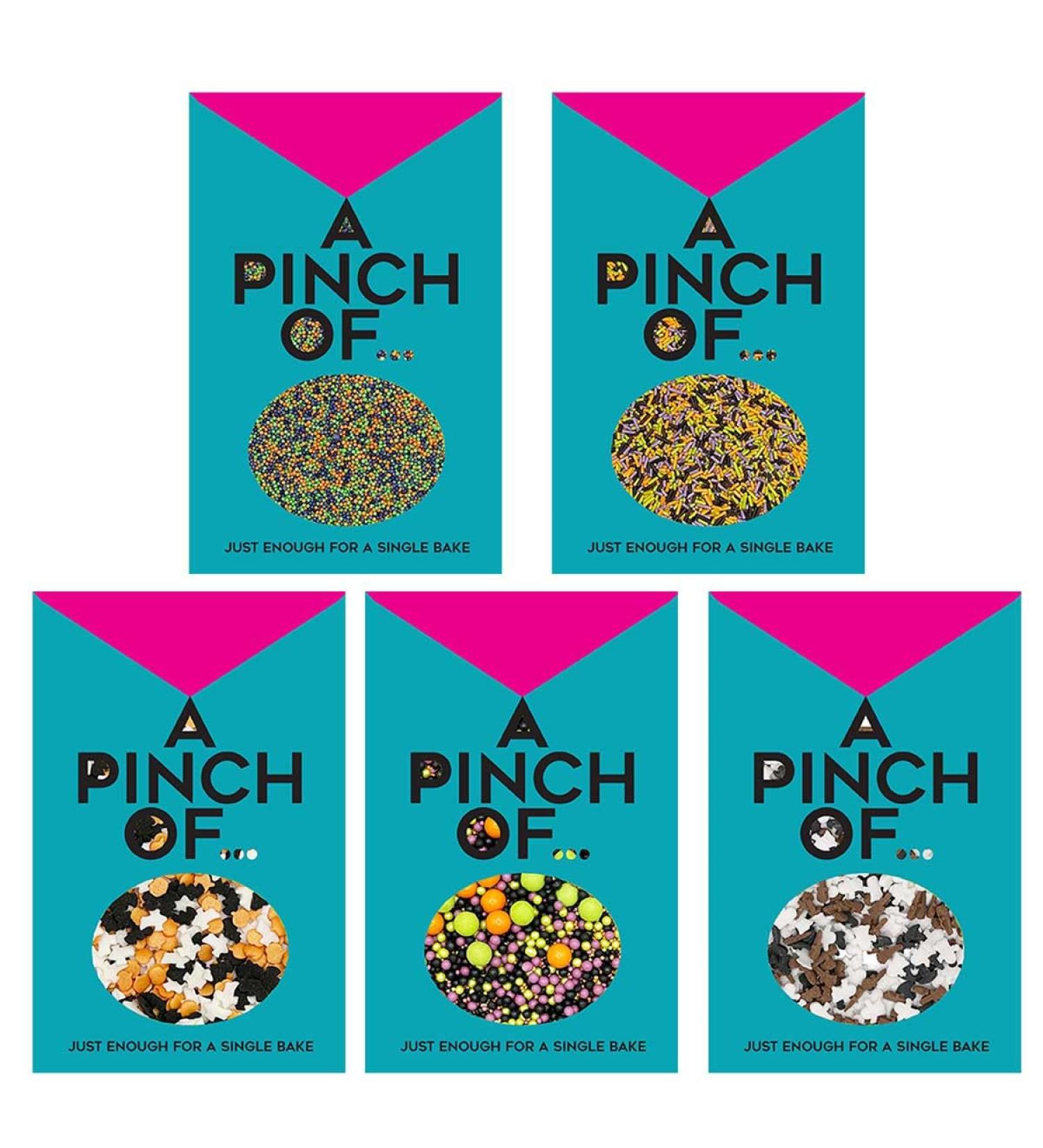 Halloween Themed Cake Topper Sprinkles - Set of 5 Pouches (25g each) - Edible Cupcake Decorations for Weddings, Christenings & Halloween Parties - Buy Online on GoSupps.com