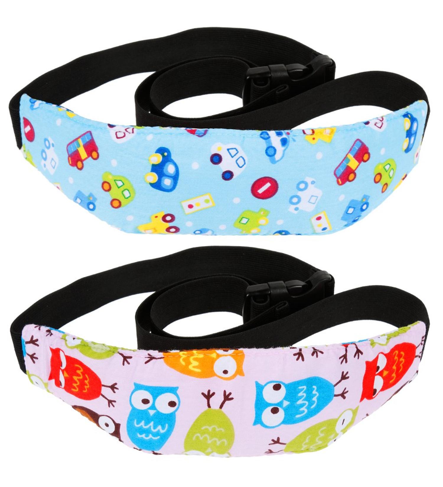 Rovtop Adjustable Child Seat Headband - 2 Pack Hair Supporters for Car Seats in Blue & Pink - Buy Online on GoSupps.com