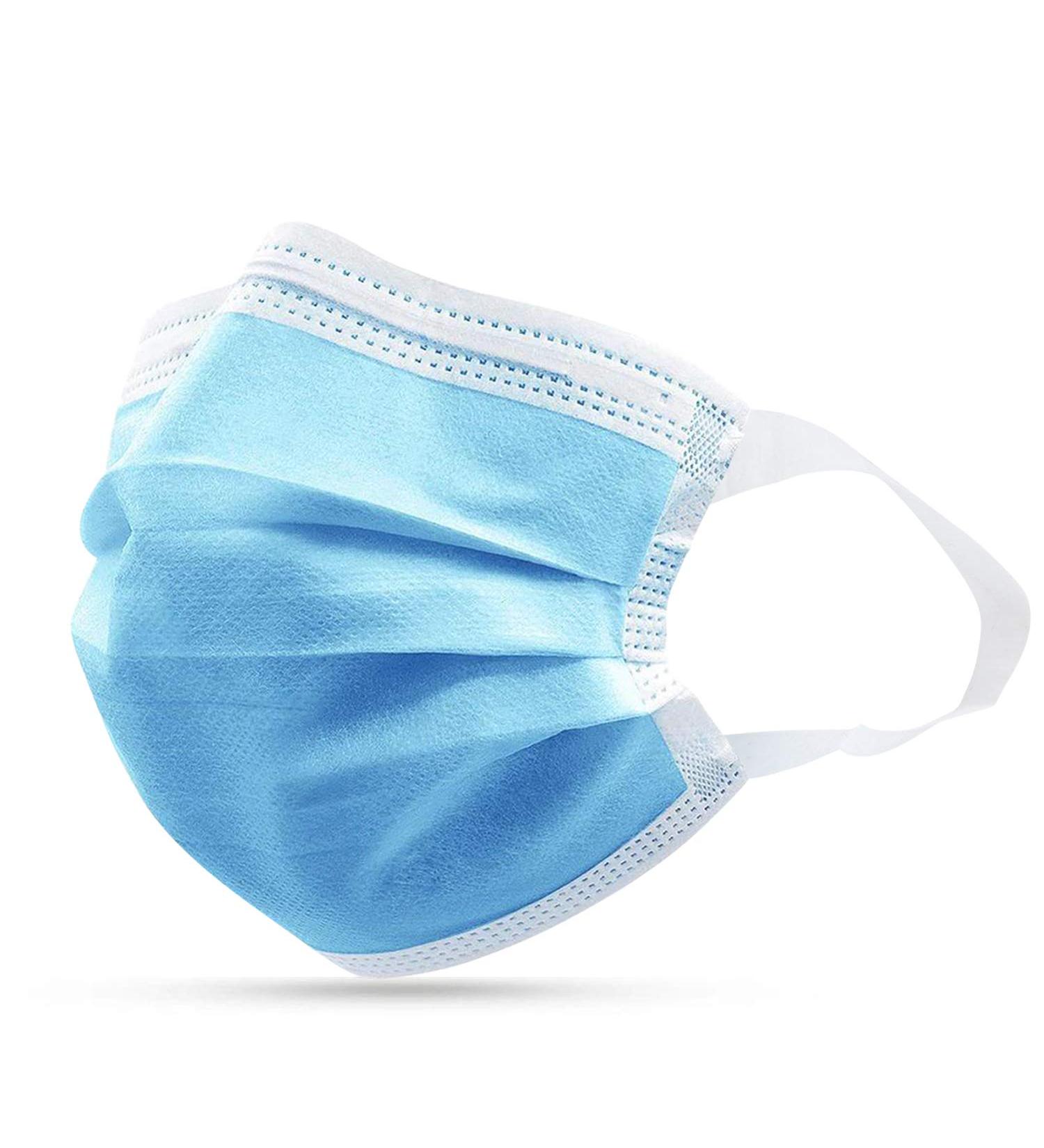 Wish Disposable Face Masks - Pack of 50 - 3 Ply - Wide Ear Loop for Extra Comfort - Ships from USA - Buy Online on GoSupps.com