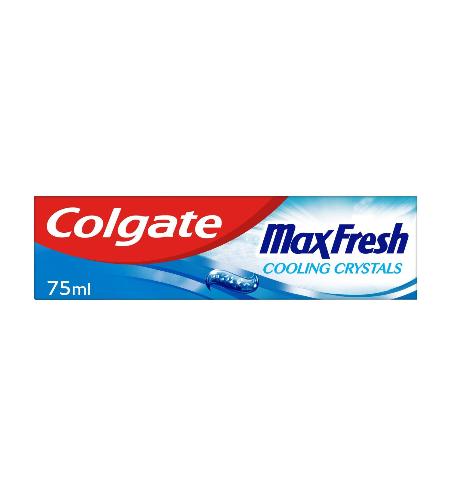 Colgate Max Fresh Toothpaste 75ml | Cooling Crystals | Fresh FX Technology | Fights Cavities | Whitens Teeth | Long Lasting Breath Freshness - Buy Online on GoSupps.com