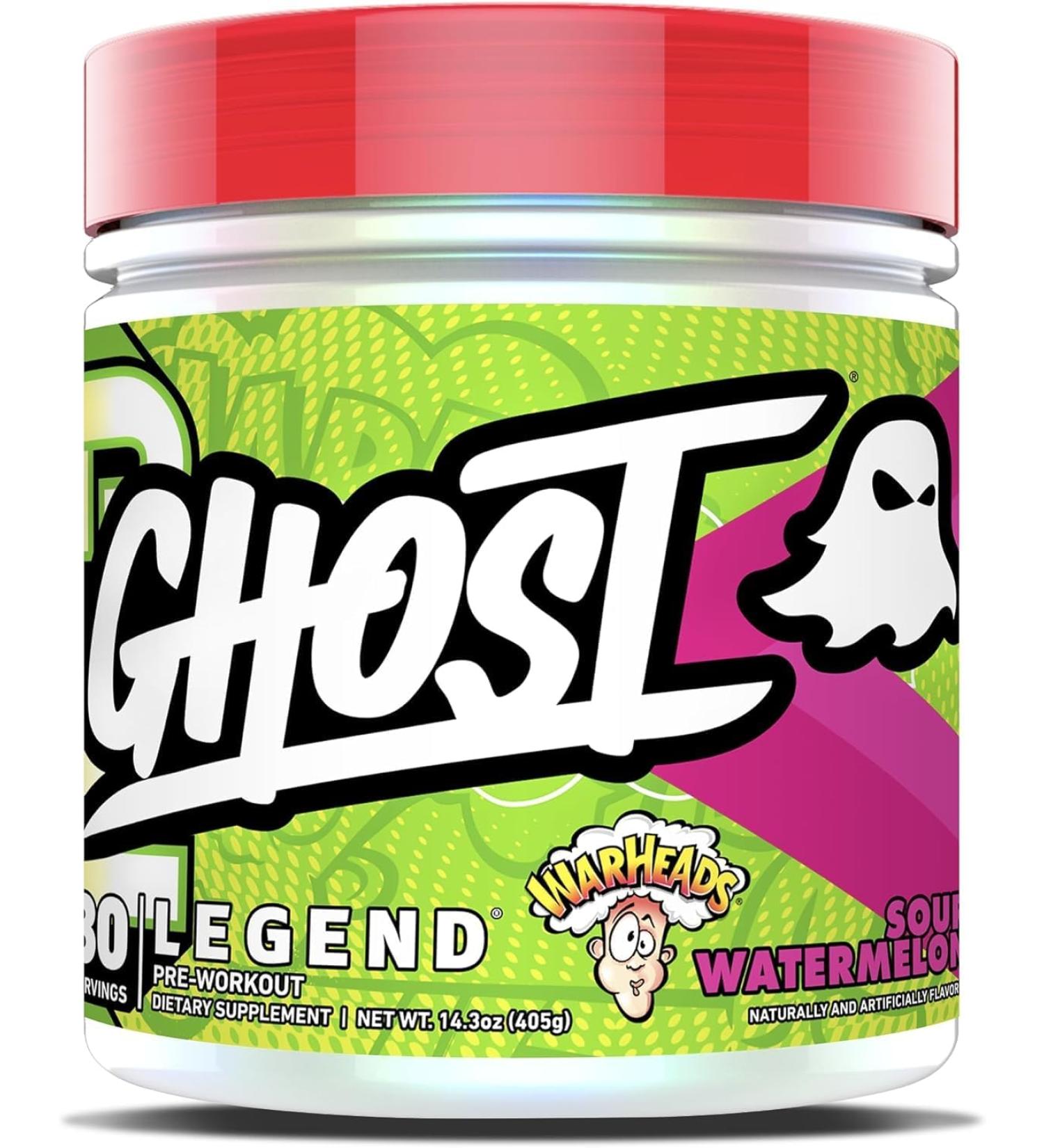 Ghost Legend V3 Pre-Workout | Caffeine L-Citrulline & Beta Alanine Blend for Pump Energy & Focus | Sugar-Free Pre-Workout | 30 Servings 400G (Sour Watermelon) - Buy Online on GoSupps.com