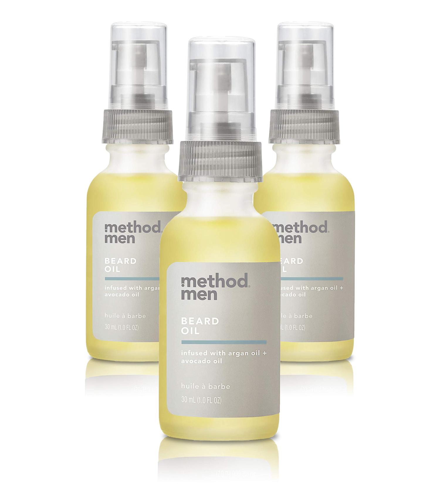 Method Men Beard Oil - Sea + Surf | 1 Ounce | 3 Pack - Premium Grooming for the Modern Man - Buy Online on GoSupps.com