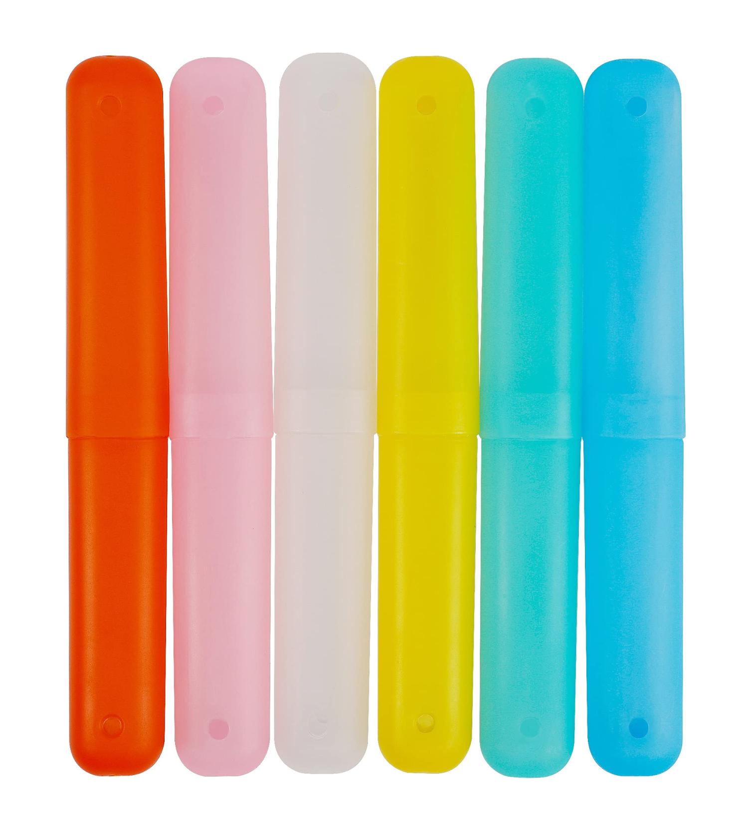 Maggift Travel Toothbrush Case Holder - Pack of 6 Portable Storage, Assorted Colors - Buy Online on GoSupps.com