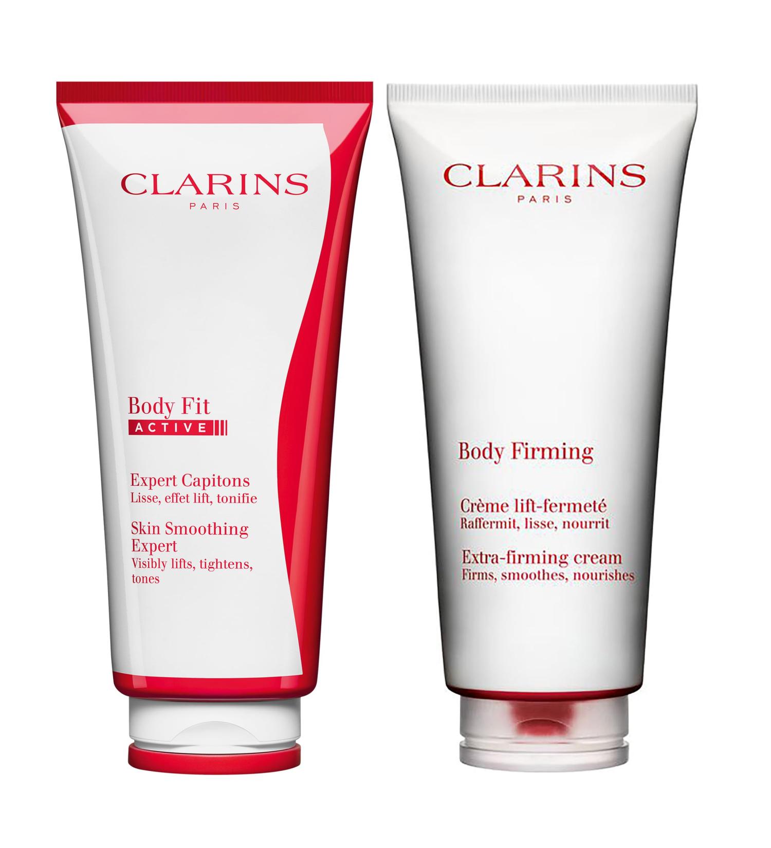 Clarins Body Fit Active Gel-Cream and Extra-Firming Anti Aging Body Cream Bundle | Targets Cellulite | Visibly Tightens and Hydrates | All Skin Types - Buy Online on GoSupps.com