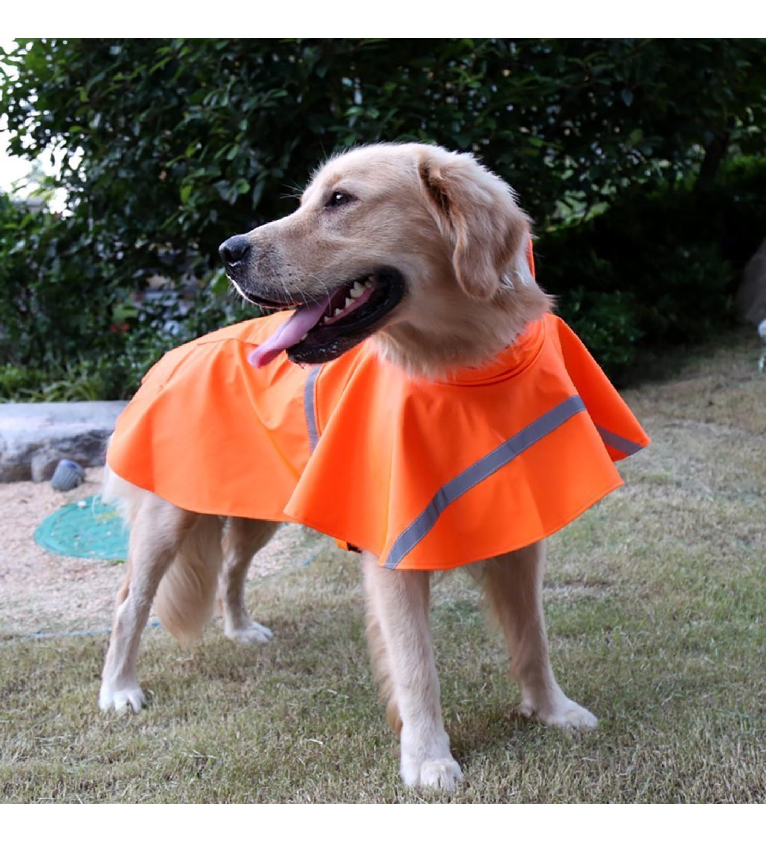 Ocsoso Waterproof Dog Rain Jacket with Hood - Reflective Raincoat for Small & Medium Dogs - Ultimate Rain Protection (Orange S/M) - Buy Online on GoSupps.com