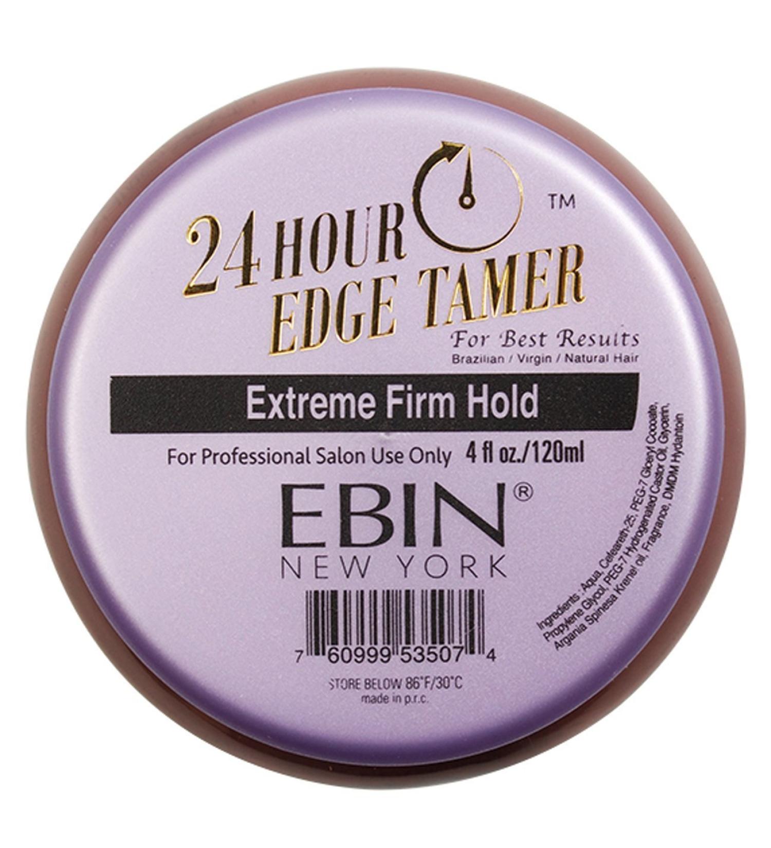 EBIN NEW YORK 24 Hour Edge Tamer Extreme Firm Hold 4.0 Oz - Castor Oil Infused for High Shine, Long-Lasting Results - No Residue, Flaking or Build-Up - Smoothing Hair Edges - 4 Fl Oz - Buy Online on GoSupps.com