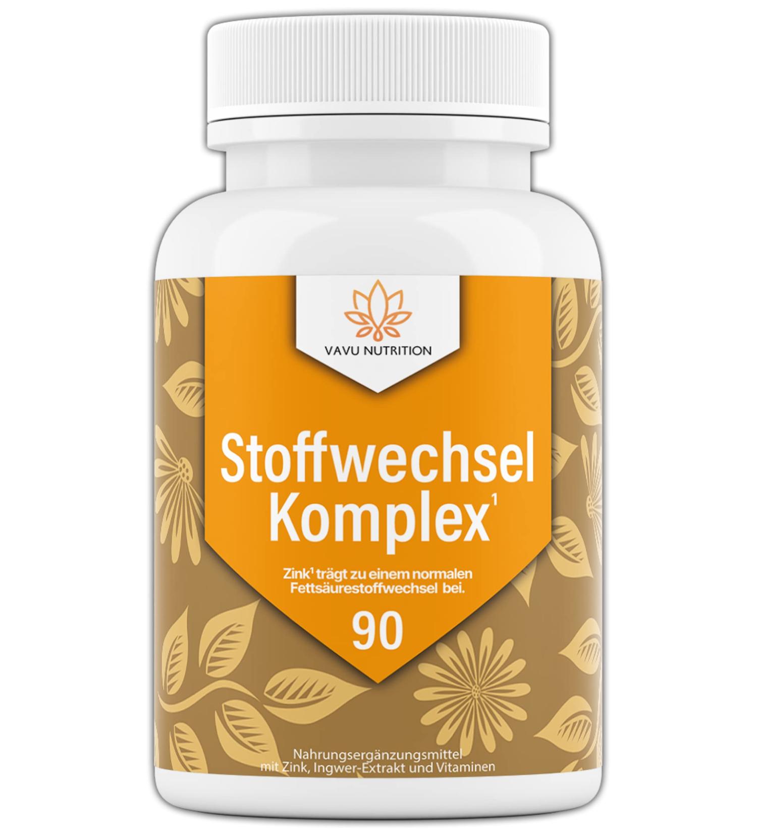 Buy VAVU 90 Capsules - Vegan Metabolism Formula with Ginger L-lysine Vitamins & Zinc for Optimal Macronutrient & Fatty Acid Metabolism - Buy Online on GoSupps.com