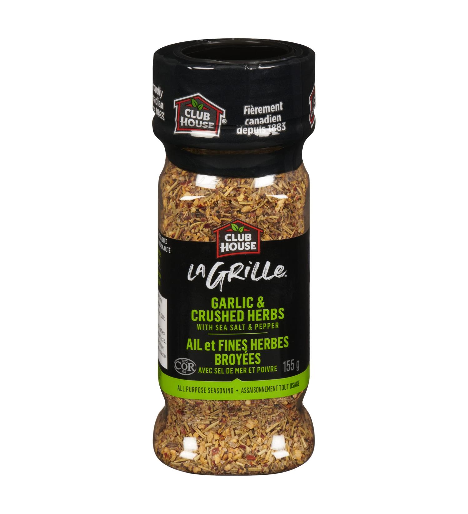 Club House (CLUC0) Grilling Made Easy Garlic & Crushed Herbs with Sea Salt & Pepper All Purpose Seasoning 155g - Buy Online on GoSupps.com