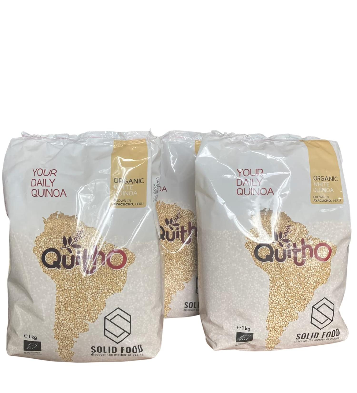 Solid Food Witte Quinoa Bio 3 x 1 kg Peru - Buy Online on GoSupps.com