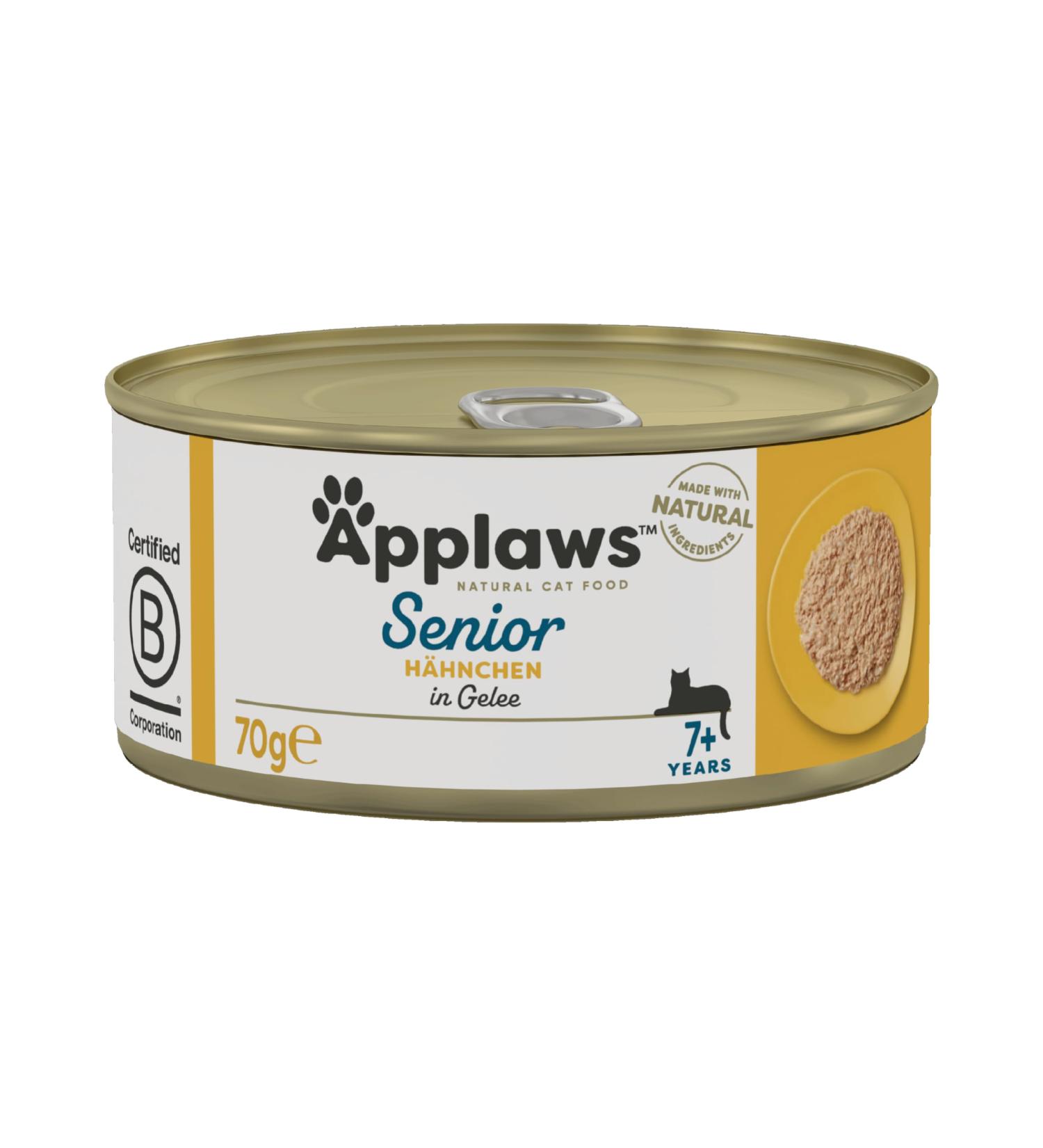 Buy Applaws Senior Chicken in Jelly Wet Cat Food (24 Cans) - Premium Nutrition for Senior Cats 70g Each - International Shipping Available - Buy Online on GoSupps.com