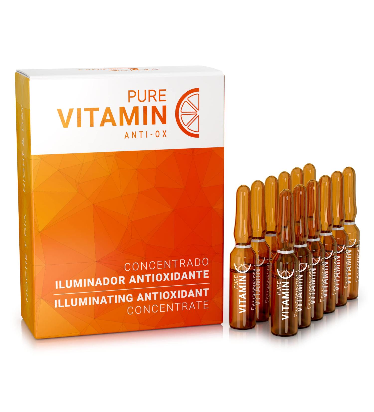 Vitamin C Ampoule Oil for Anti-Aging - Hydrating Serum with Ascorbic Acid for Firm and Glowing Skin - 12 x 2mL - Buy Online on GoSupps.com