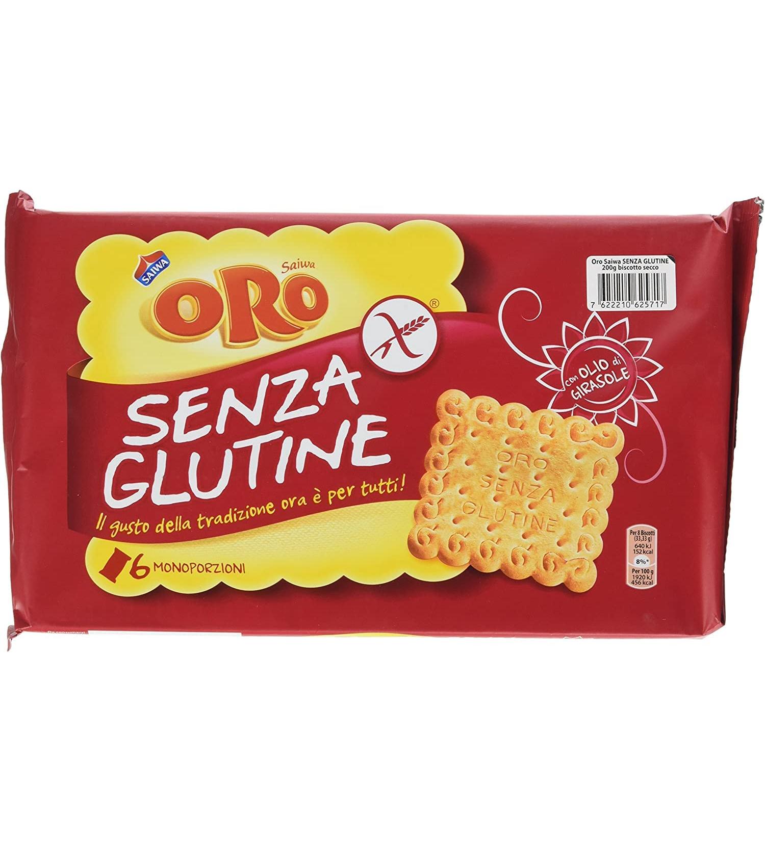  Italian Gourmet E.R. Golden Saiwa Senza Gluten Free Cookies 200g + Pulp Italian Gourmet Pulp 400g (Pack of 6) - Buy Online on GoSupps.com