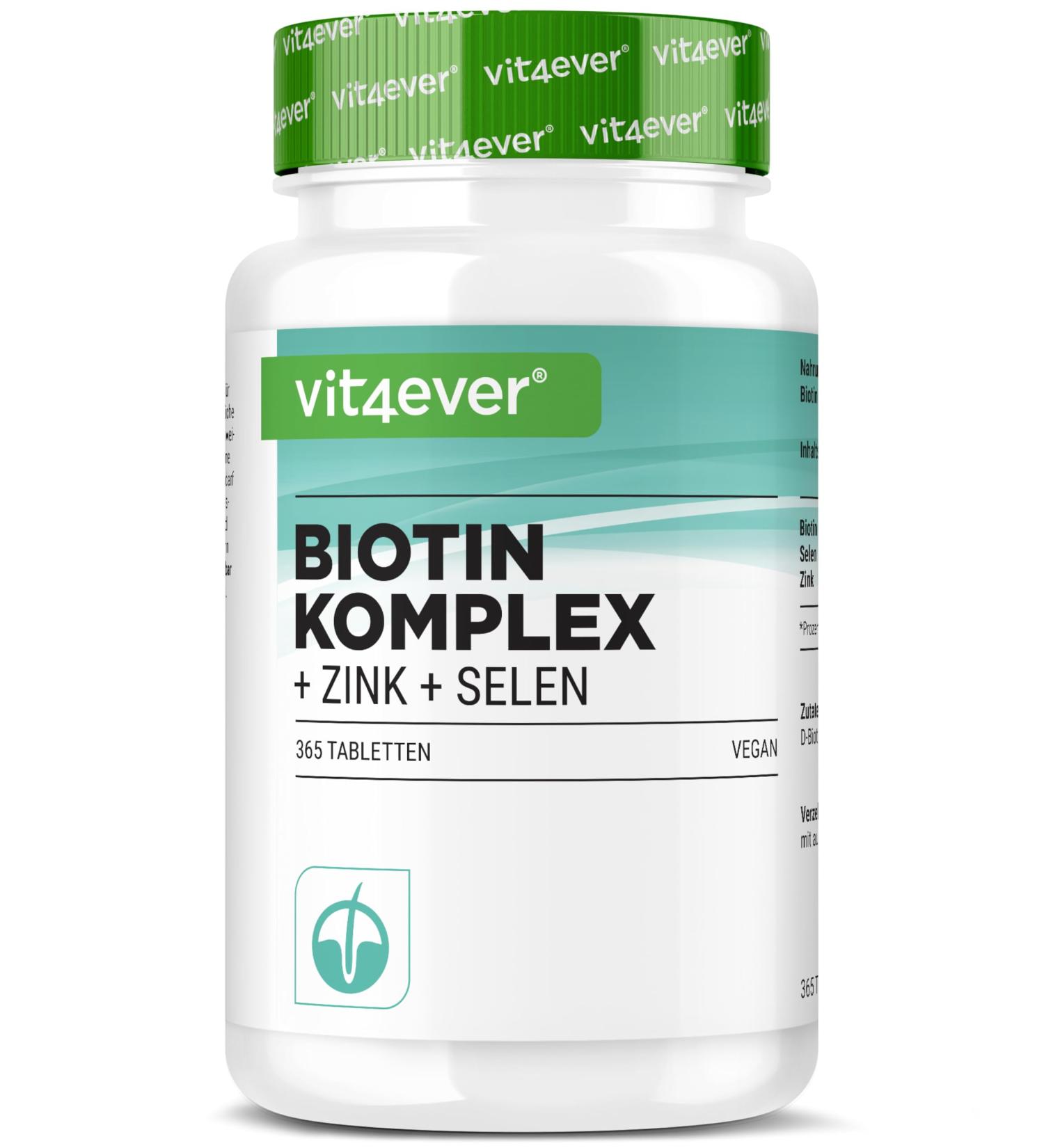 Complexe Biotine + S l nium + Zinc pour la peau les cheveux & les ongles - 365 comprim s - Sans additifs ind sirables - Haute dose - Vegan - Buy Online on GoSupps.com