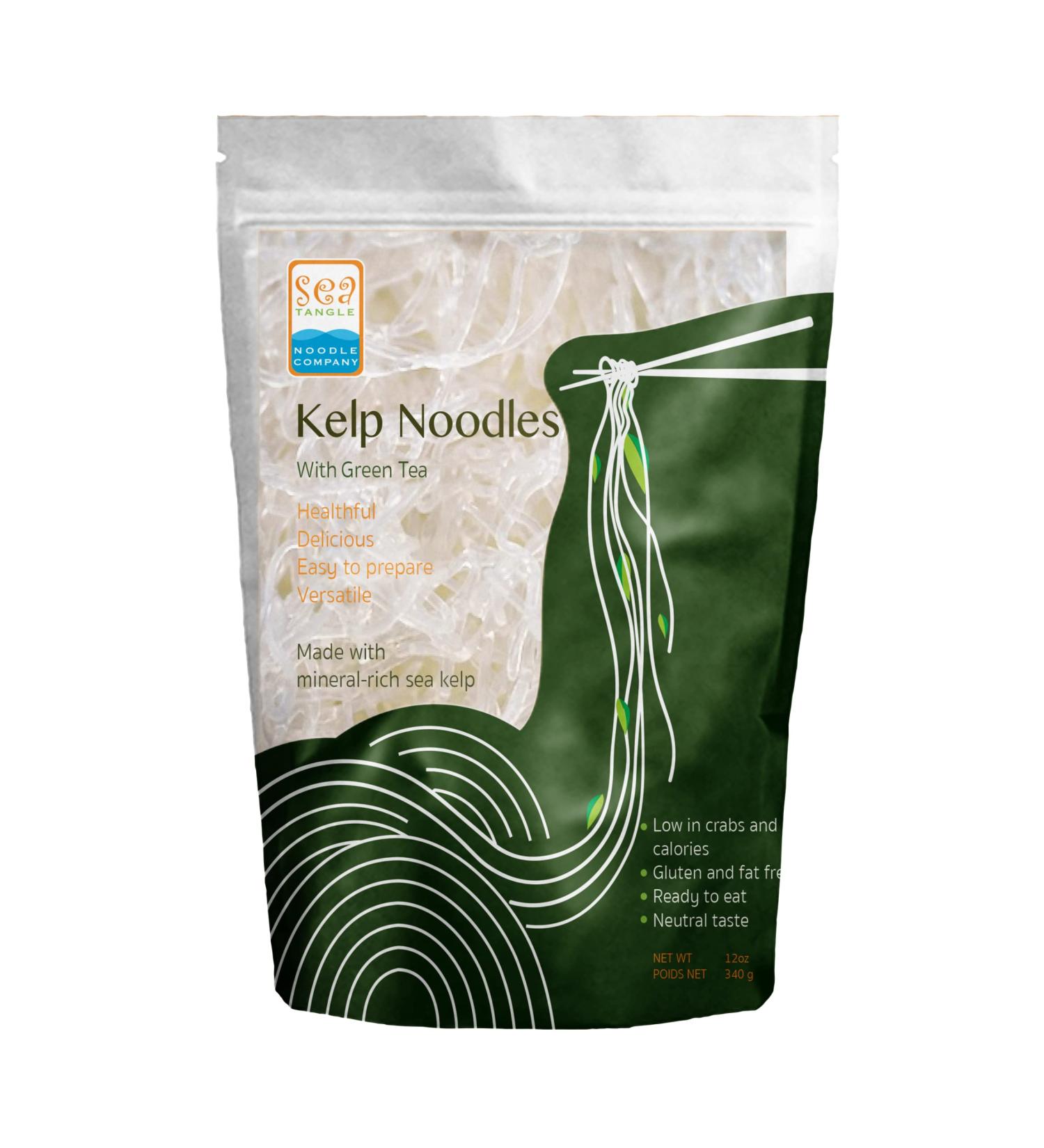 Sea Tangle Kelp Noodles with Green Tea - 12 oz | Healthy Low-Calorie Alternative - Buy Online on GoSupps.com