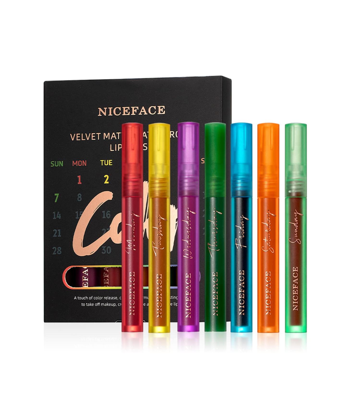 NVOQILIN 7Pcs Matte Liquid Lipstick Waterproof Long Lasting Lipsticks for Women Girls - Buy Online on GoSupps.com