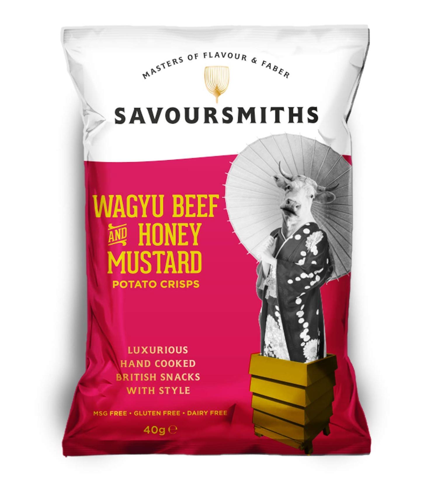 Savoursmiths Wagyu Beef with Honey Mustard and Potato Crisps, 150g