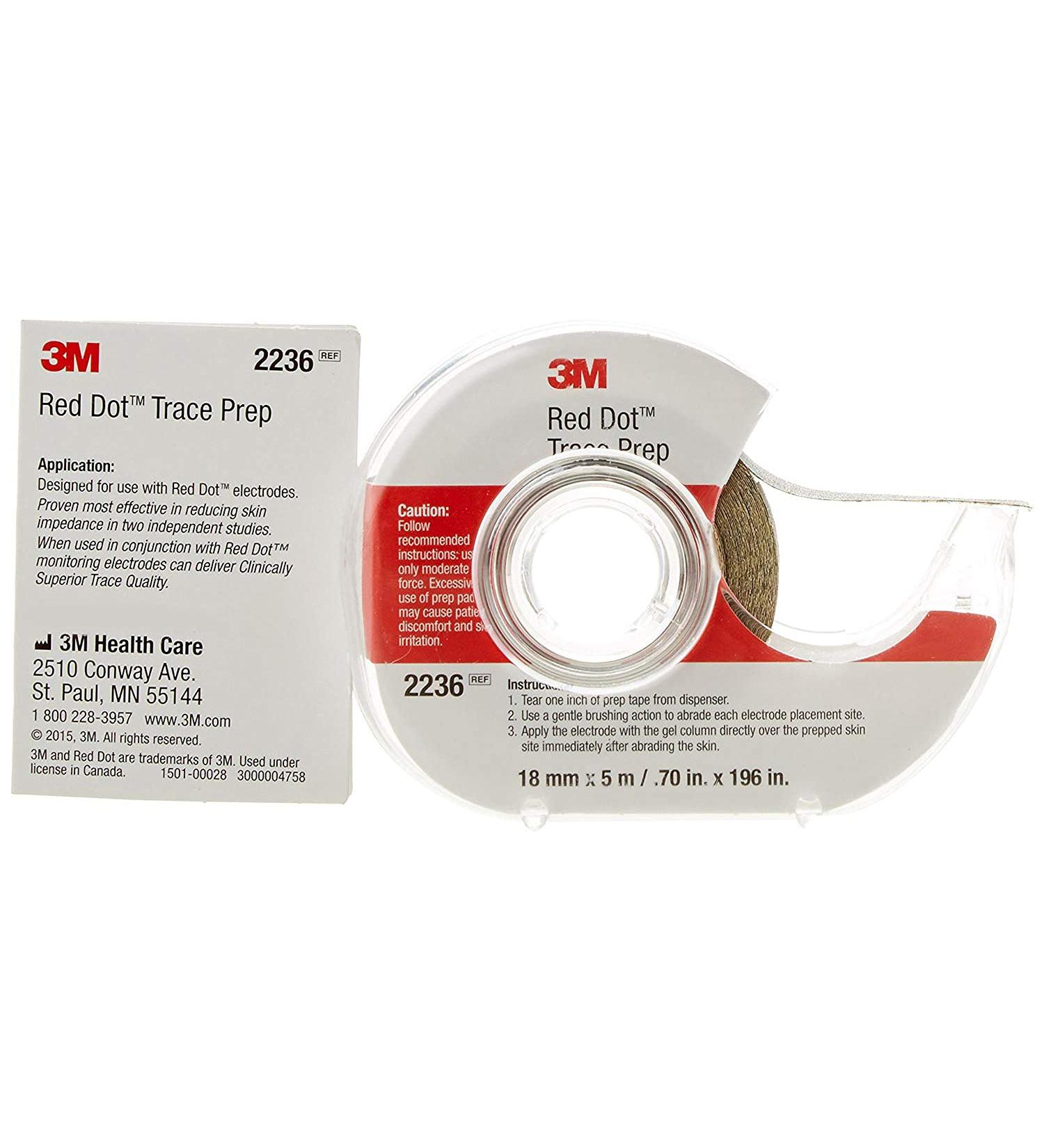 3M Red Dot Trace Prep - Skin Prep Abrader Tape (Ref: 2236)