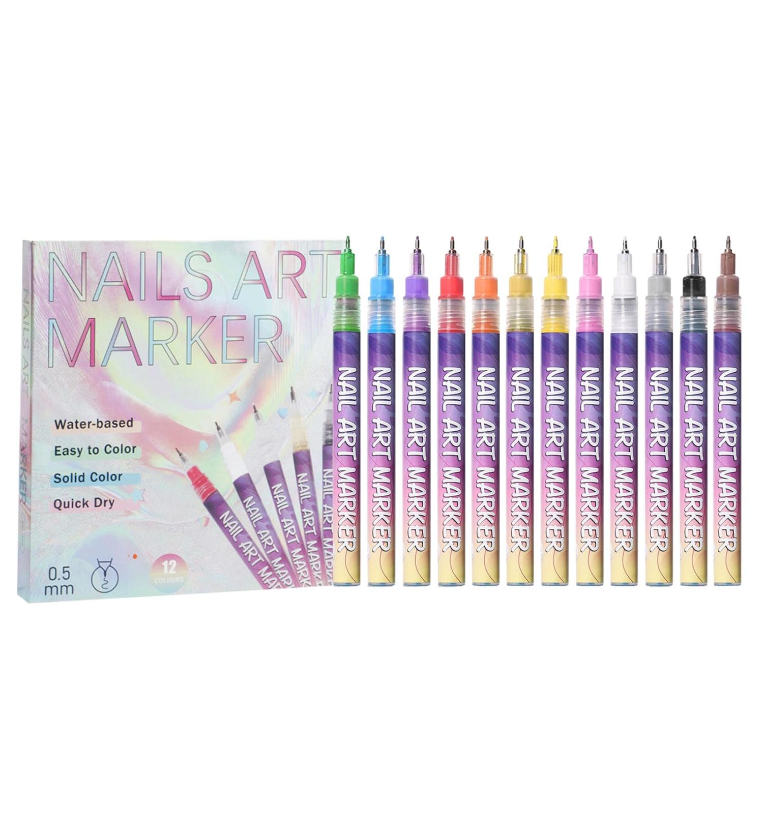  Fellflying Nail Pens Quick Drying Fine Art Paint Liner - Gel Polish Pen Kit - For Girls Adults Women Beginners - Buy Online on GoSupps.com