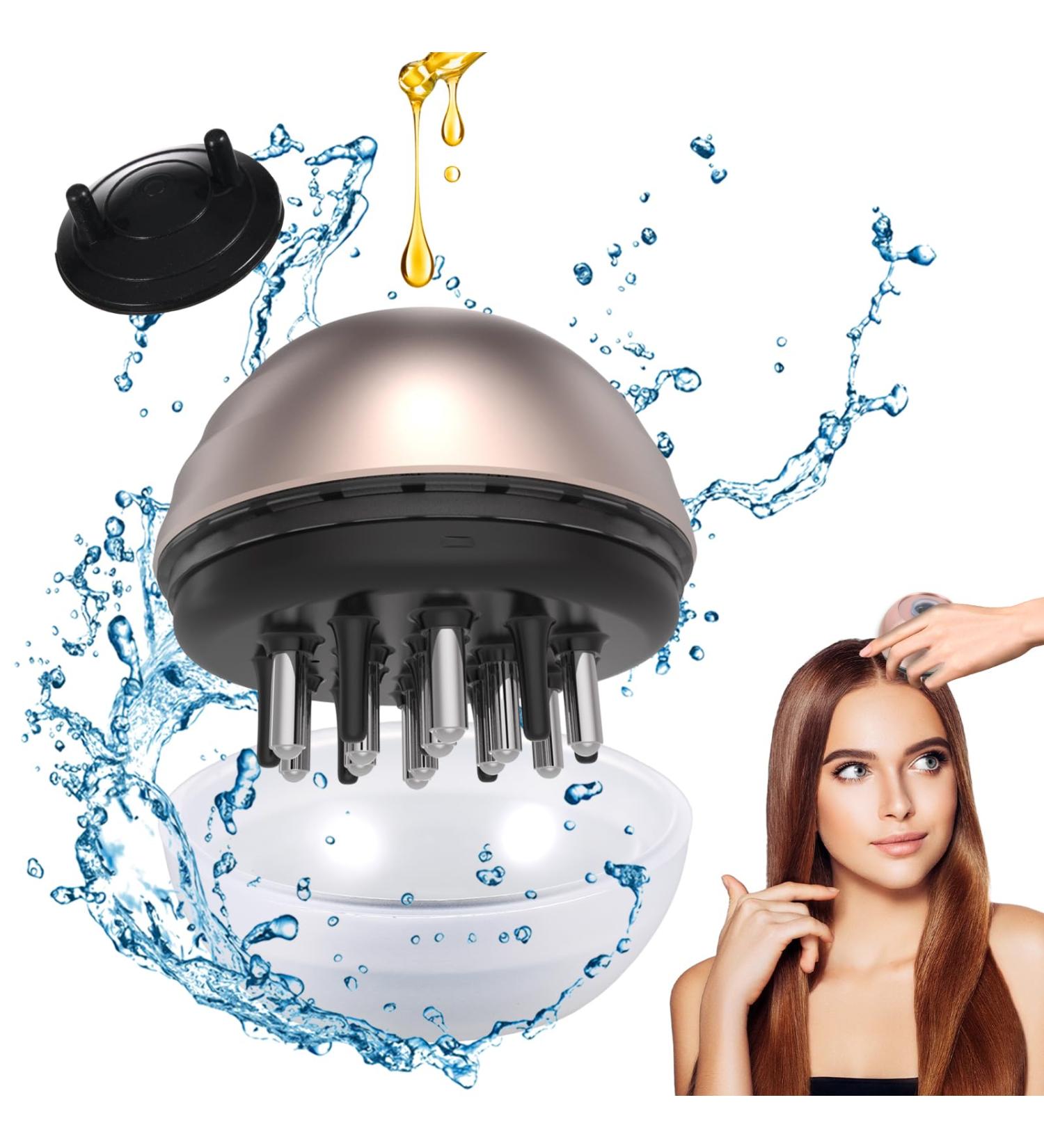 Scalp Massage Brush & 2-in-1 Hair Applicator Bottle - 30ml for Hair Treatment & Essential Oil Application - Buy Online on GoSupps.com