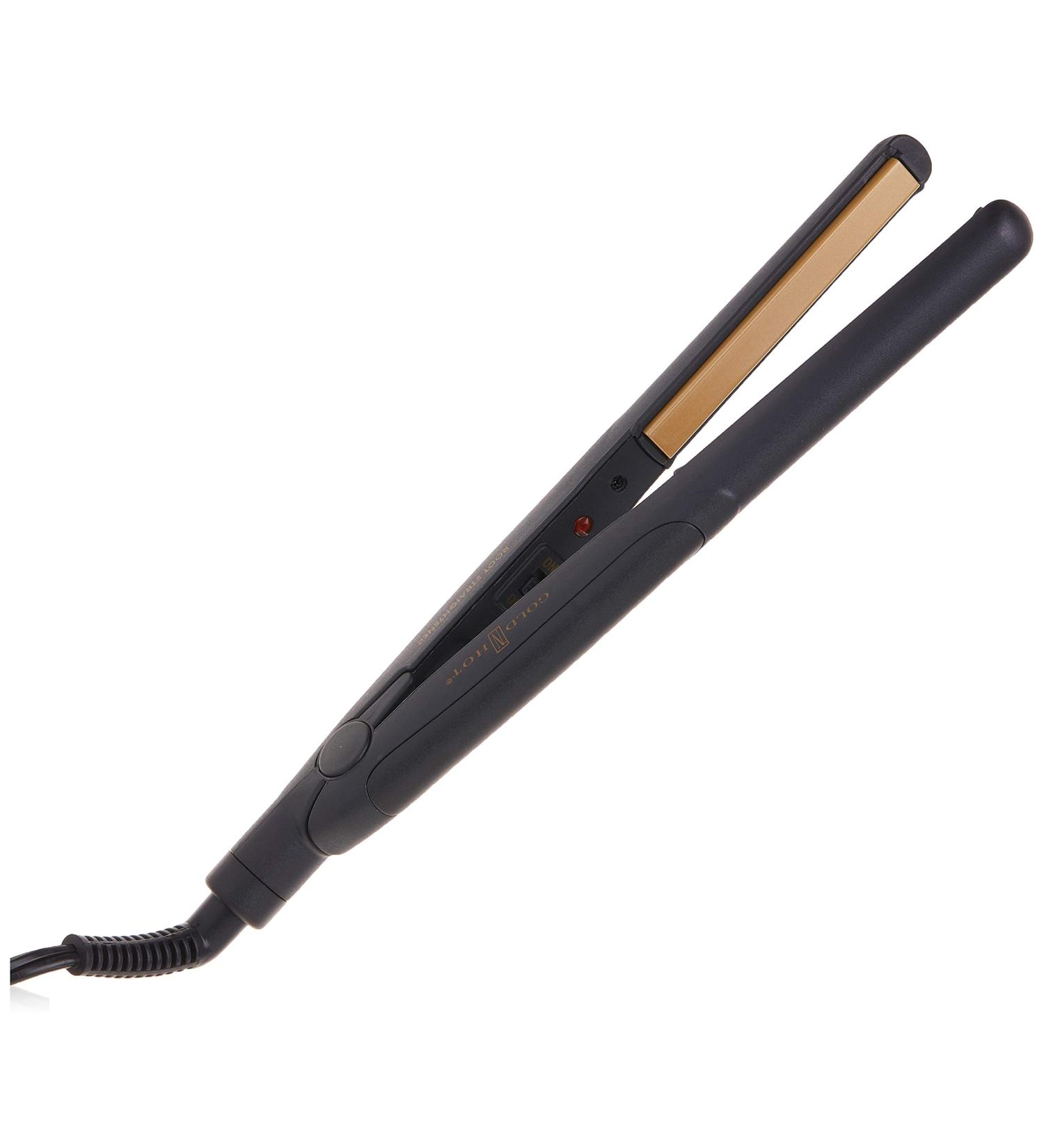 Gold N Hot GH2137 Professional Ceramic Straightening Iron - 3/8 Inch Curved Plates | International Shipping Available - Buy Online on GoSupps.com