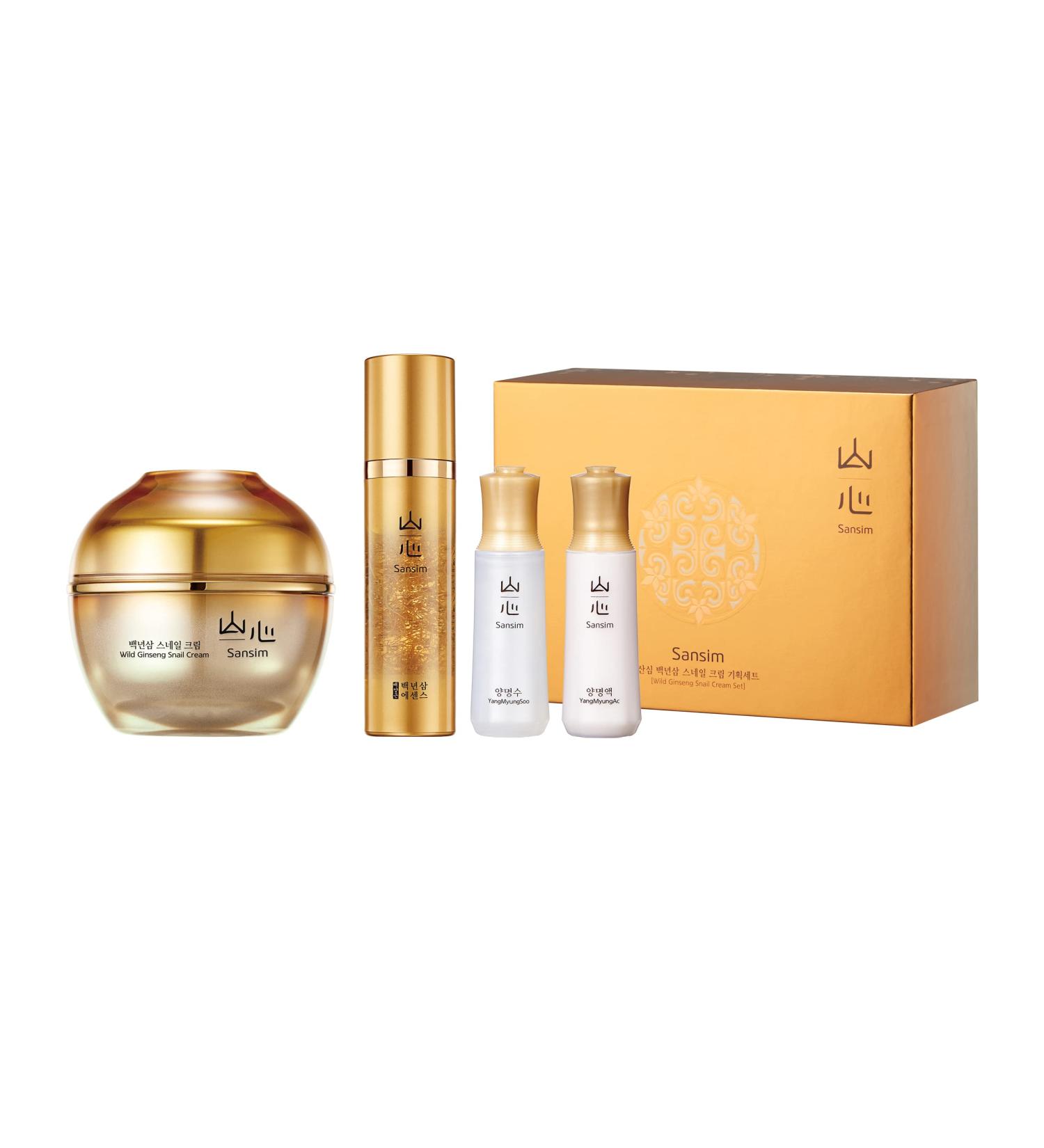 Buy Wild Ginseng Snail Cream Set | EGF Anti-aging Solution for Damaged Skin - International Shipping - Buy Online on GoSupps.com
