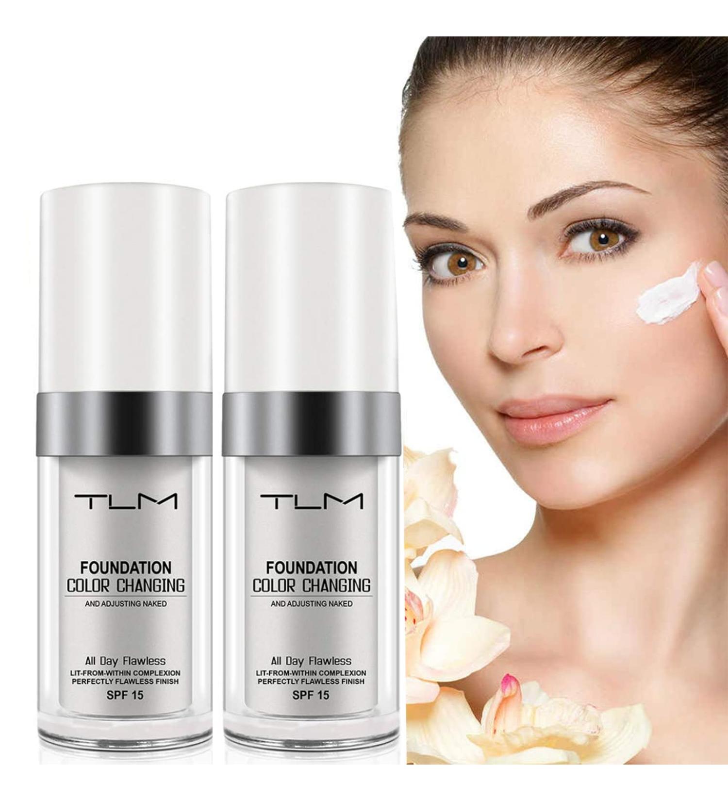 Stellar Express TLM Colour Changing Foundation - Full Coverage Liquid Concealer for Different Skin Tones (2 Pack) - Buy Online on GoSupps.com