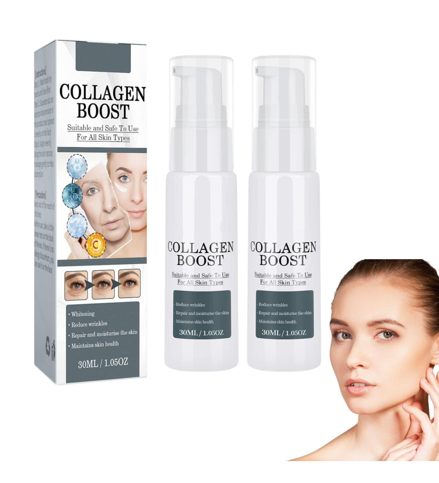 2PCS Collagen Boost Anti Aging Serum for Face | Skincare Glow And Protect | All Skin Types - Buy Online on GoSupps.com