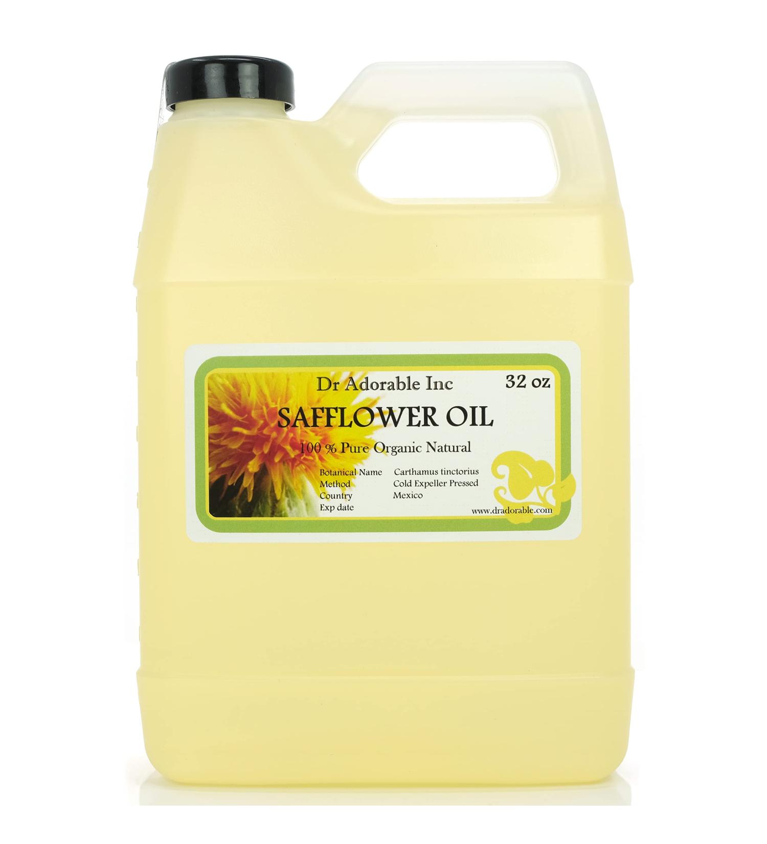 Buy Dr Adorable 32 oz Safflower Oil - 100% Pure Natural High Oleic Organic Cold Pressed - International Shipping Available - Buy Online on GoSupps.com