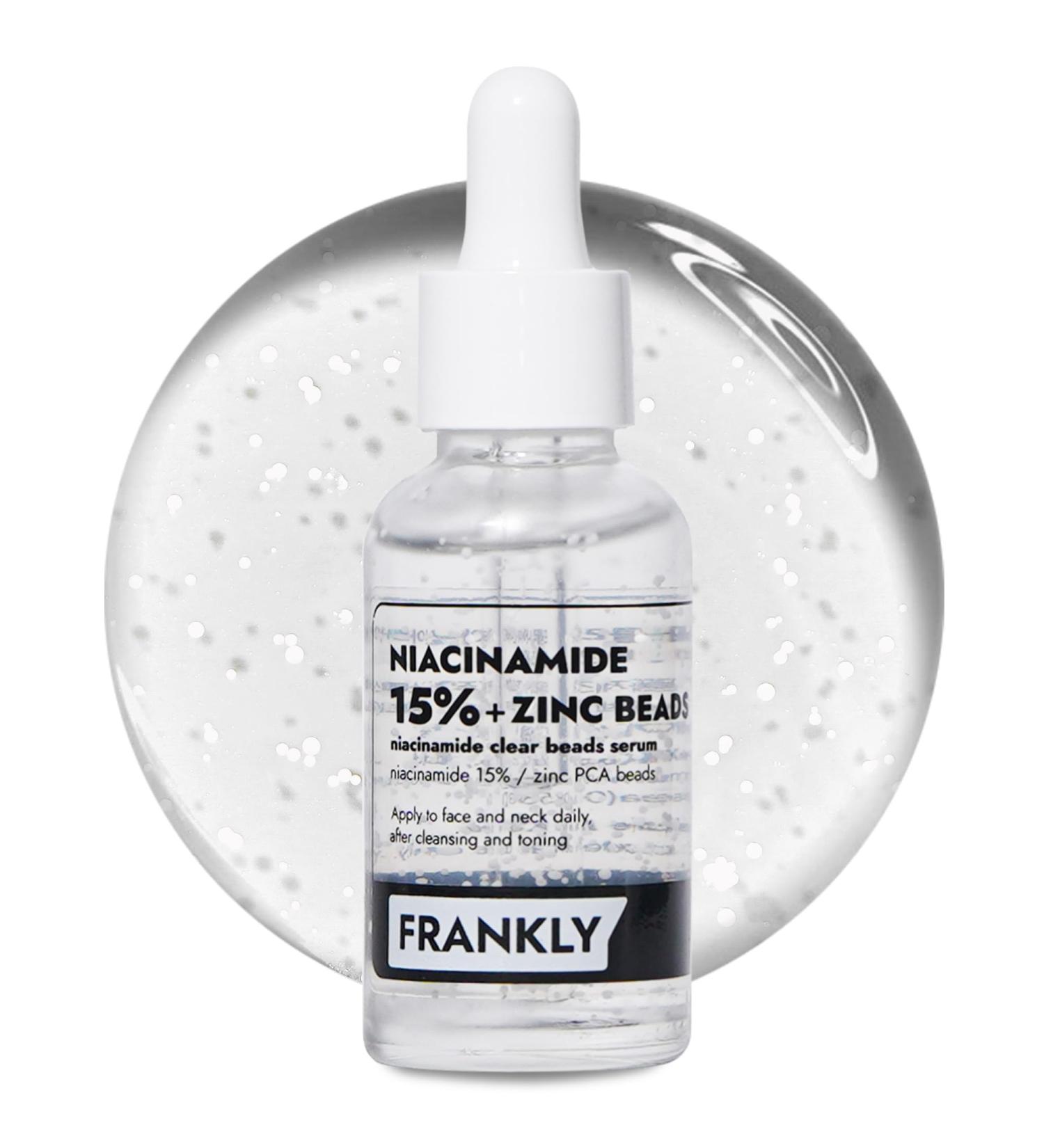 FRANKLY Niacinamide 15% & Zinc Beads Serum | Best Acne Treatment Dark Spot Remover | Oil Control & Even Skin Texture | Vegan Cruelty-Free Korean Skincare | 1.01 fl. oz - Buy Online on GoSupps.com