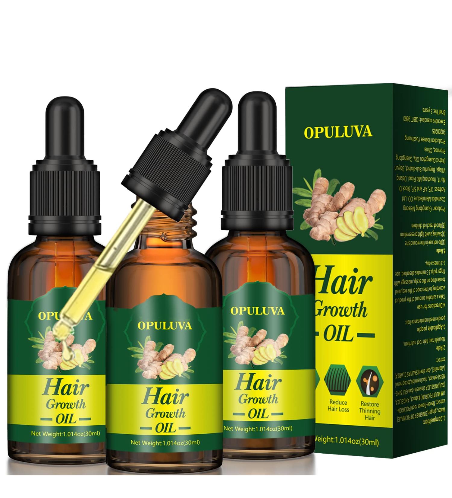 Ginger Hair Growth Serum - Stronger, Thicker, Longer Hair - Thinning Treatment - 3 Pack 30ML - Buy Online on GoSupps.com