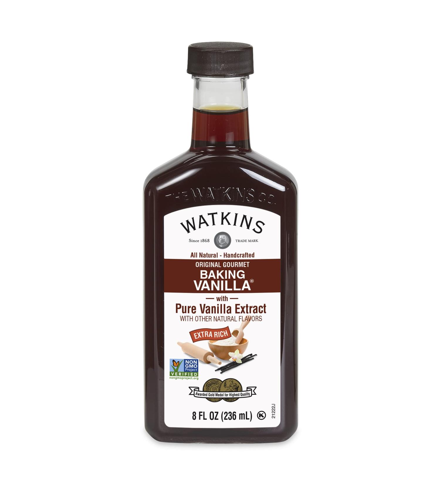 Watkins All Natural Gourmet Baking Vanilla Extract - 8 fl oz | Pure Flavor for Baking - Buy Online on GoSupps.com