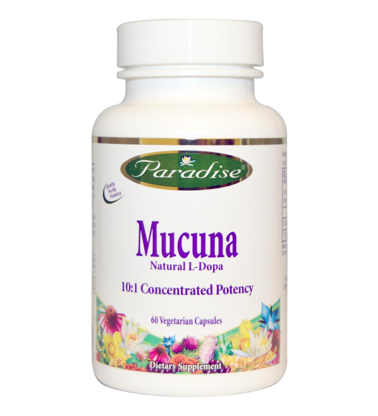 Paradise Herbs Mucuna 60 Vegetarian Capsules