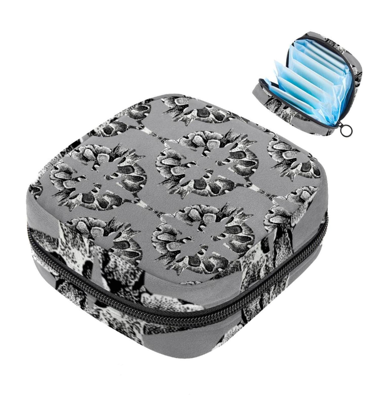 Shop Portable Women's Sords Storage Pocket Kit - Menstrual Cup Zipper Wallet for Teens & Girls - Black & White Cat Design - Buy Online on GoSupps.com