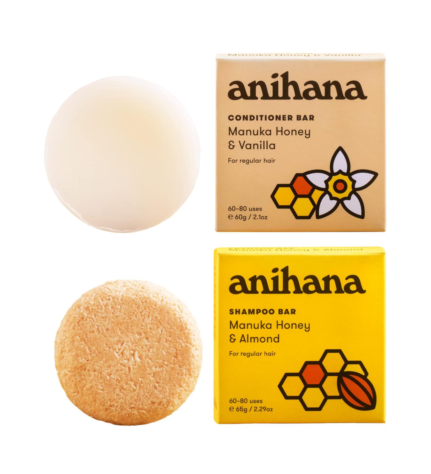 ANIHANA Shampoo and Conditioner Bar Set for Normal Hair - Deep Cleansing & Softening - Buy Online on GoSupps.com