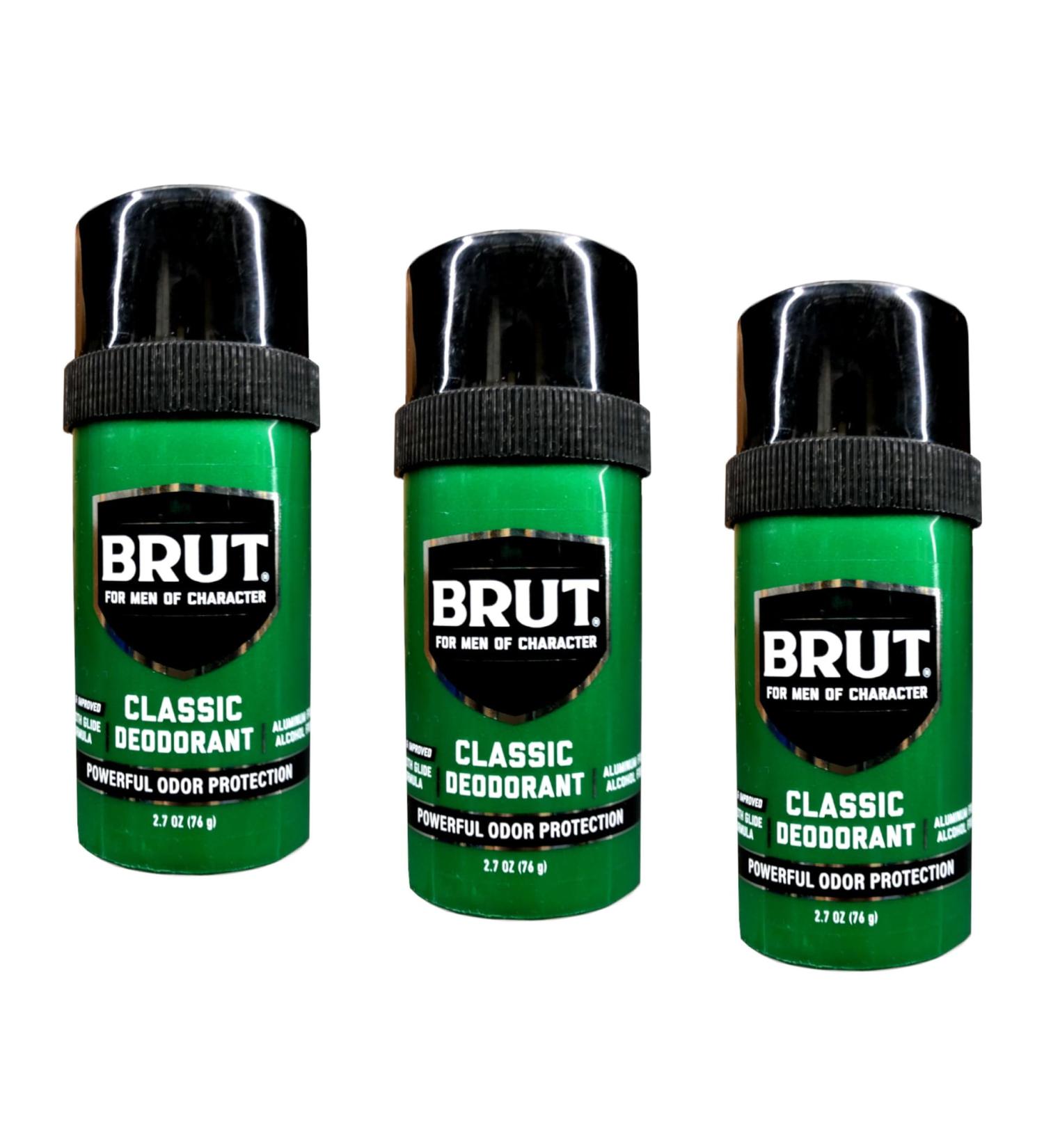 BRUT Classic Round Stick Deodorant 2.7 Ounces (3-Pack) - Buy Online on GoSupps.com