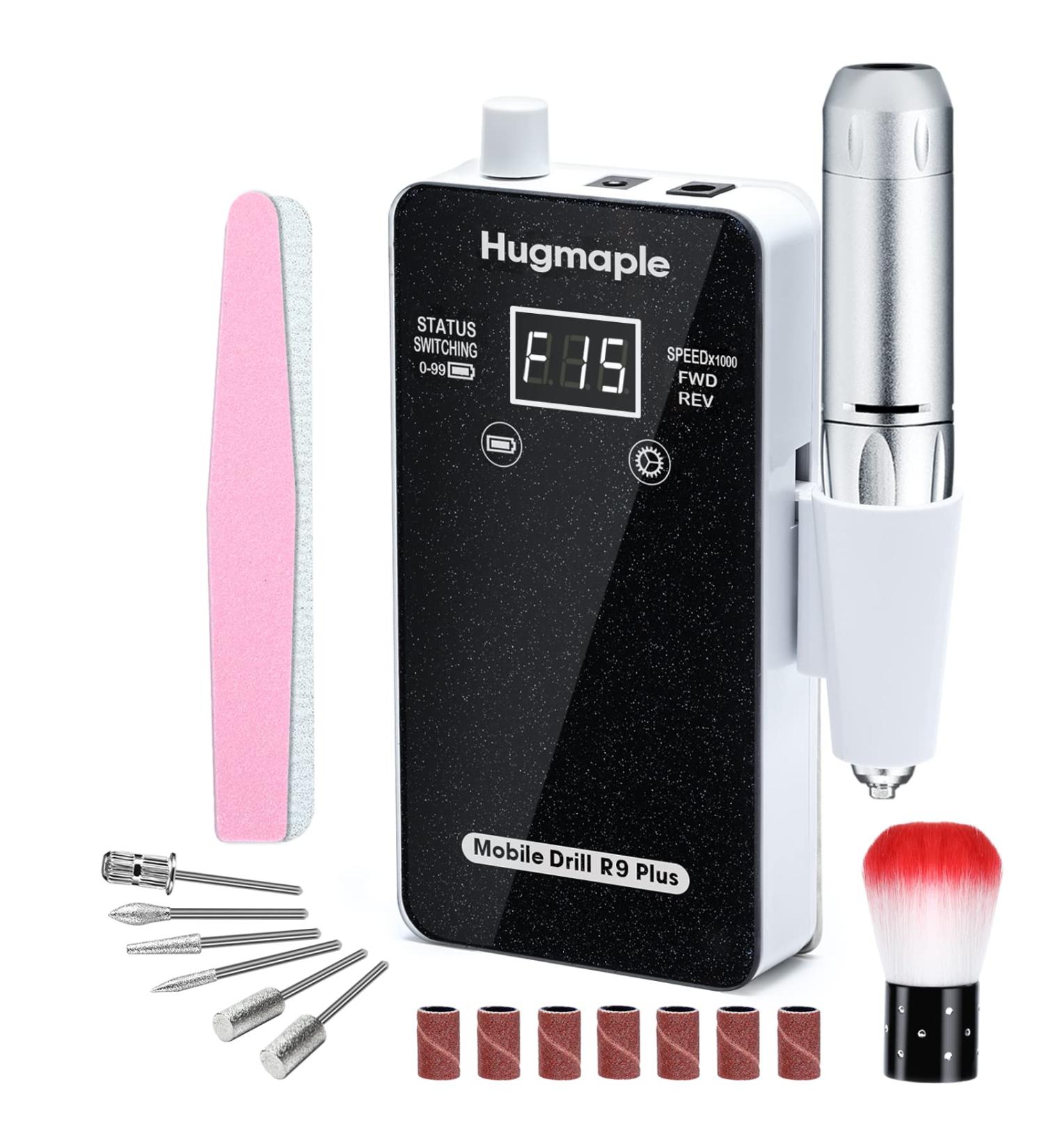 30000rpm Professional Nail Drill Set for Acrylic Nails - Electric Efile Machine Kit with Drill Bits for Manicure & Pedicure - Ideal for Beginners and Salons - Black - Buy Online on GoSupps.com