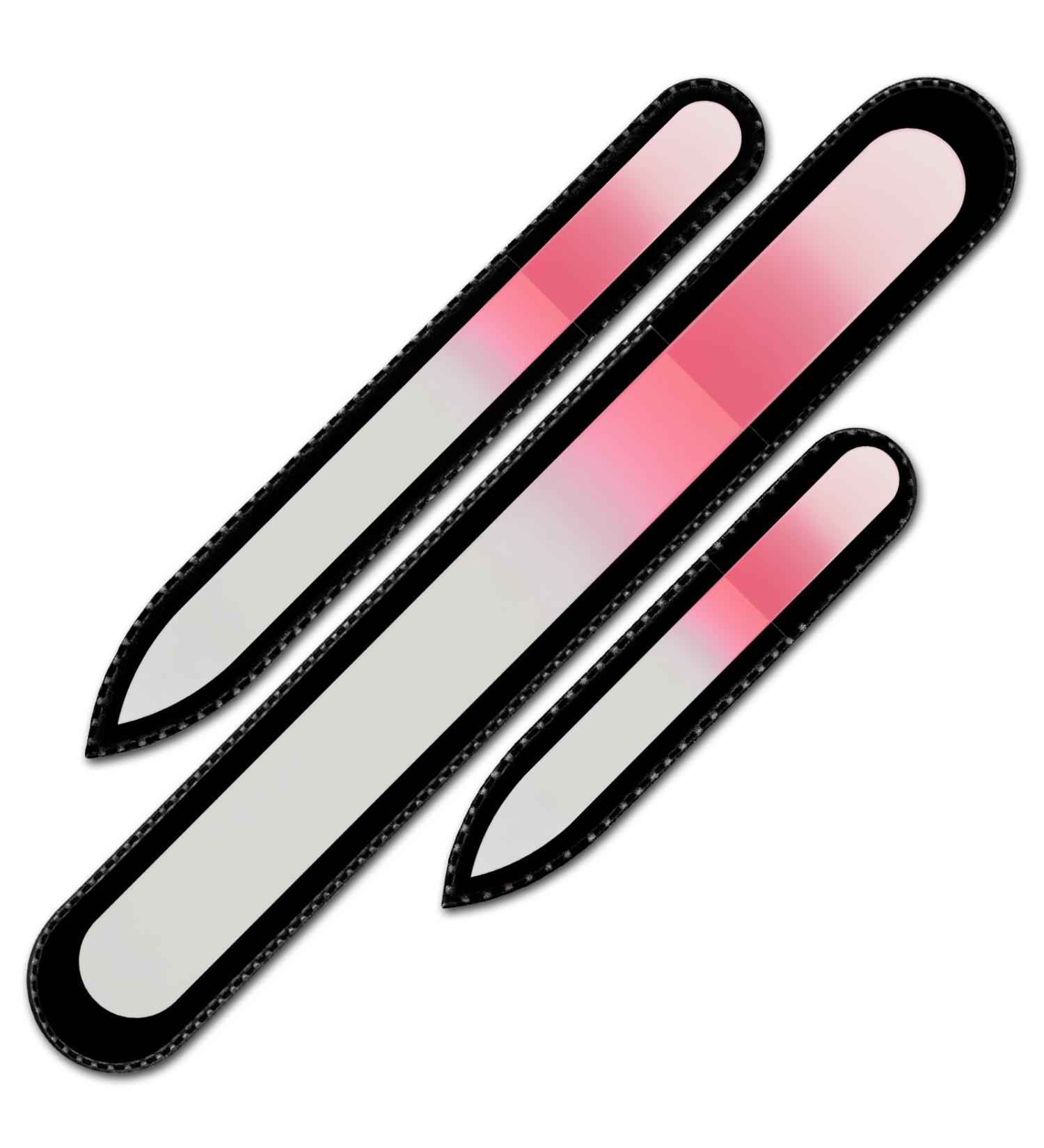 Double Sided Finger Nail Files - Mont Bleu Premium Set of 3 Glass Nail Files in Pouch - Genuine Czech Tempered Glass - Handmade gifts for mum - Washable Nail Files - Rescue Your Nails White Carnation - Buy Online on GoSupps.com