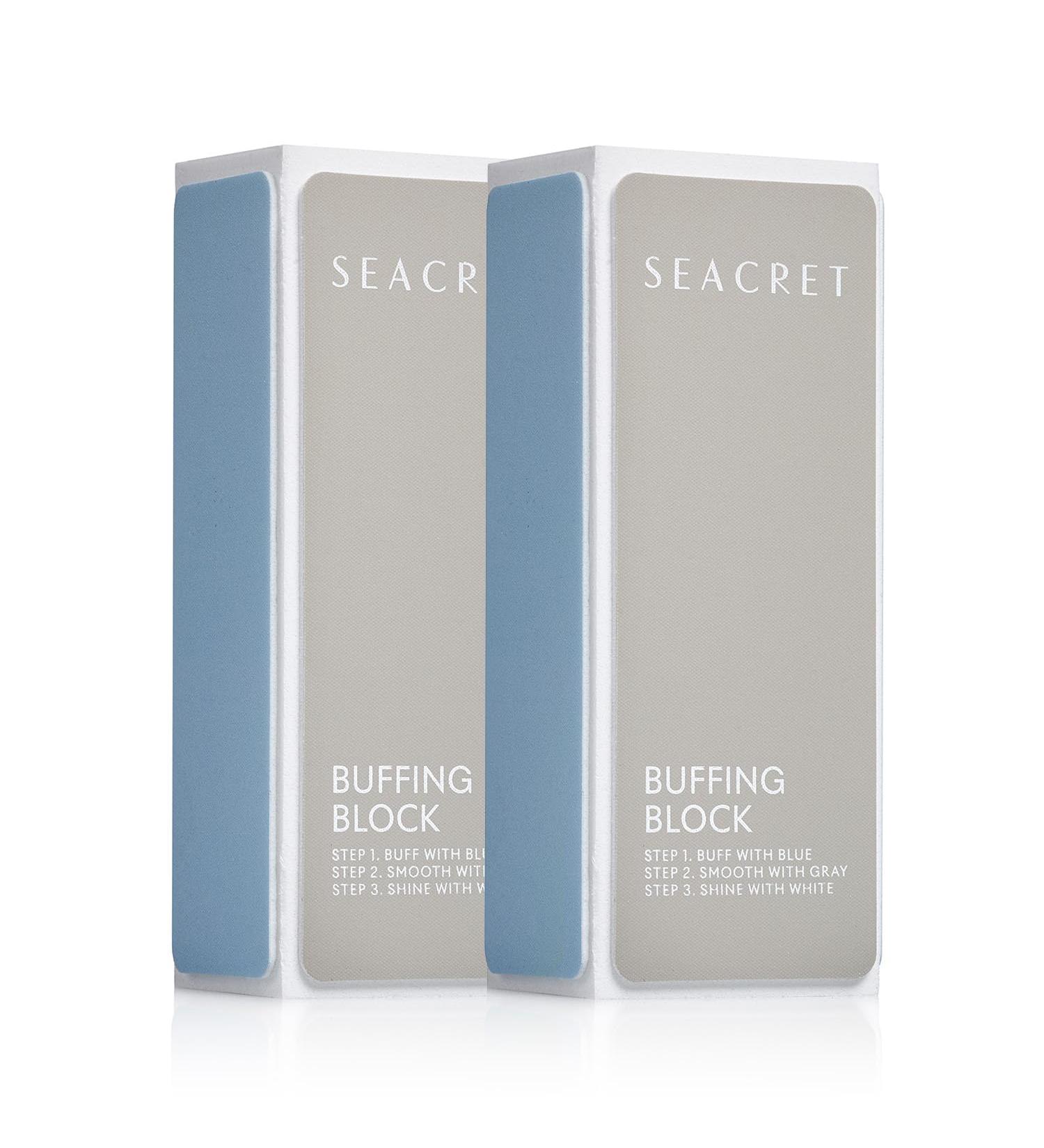 SEACRET Professional Nail Buffing Block - 3-Way Shiny Nail Care for Manicure & Pedicure | Pack of 2 | International Shipping Available - Buy Online on GoSupps.com