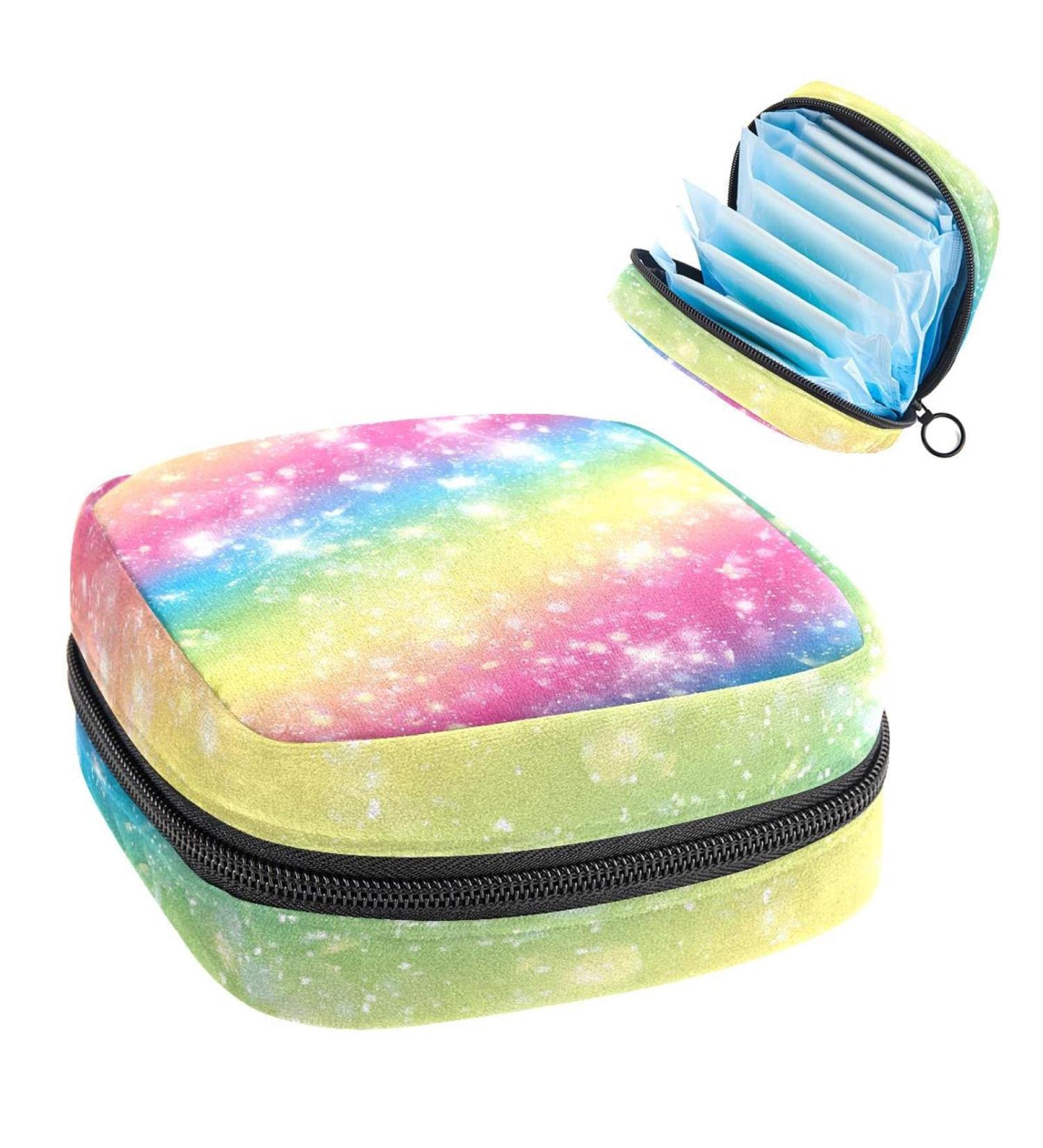 Shop Stylish Women's Bonds Storage Pocket Stillpad Holder - Rainbow Portable Period Kit for Girls - Buy Online on GoSupps.com