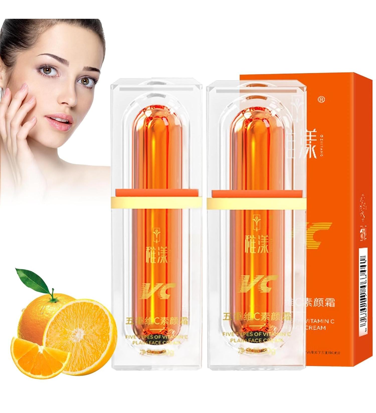 BSMAX 2Pcs Five Vitamin C Tone-Up Cream Five Vitamin C BB Cream Natural Makeup Tone-Up Lazy Concealer for All Skin Types & Daily Use - Buy Online on GoSupps.com