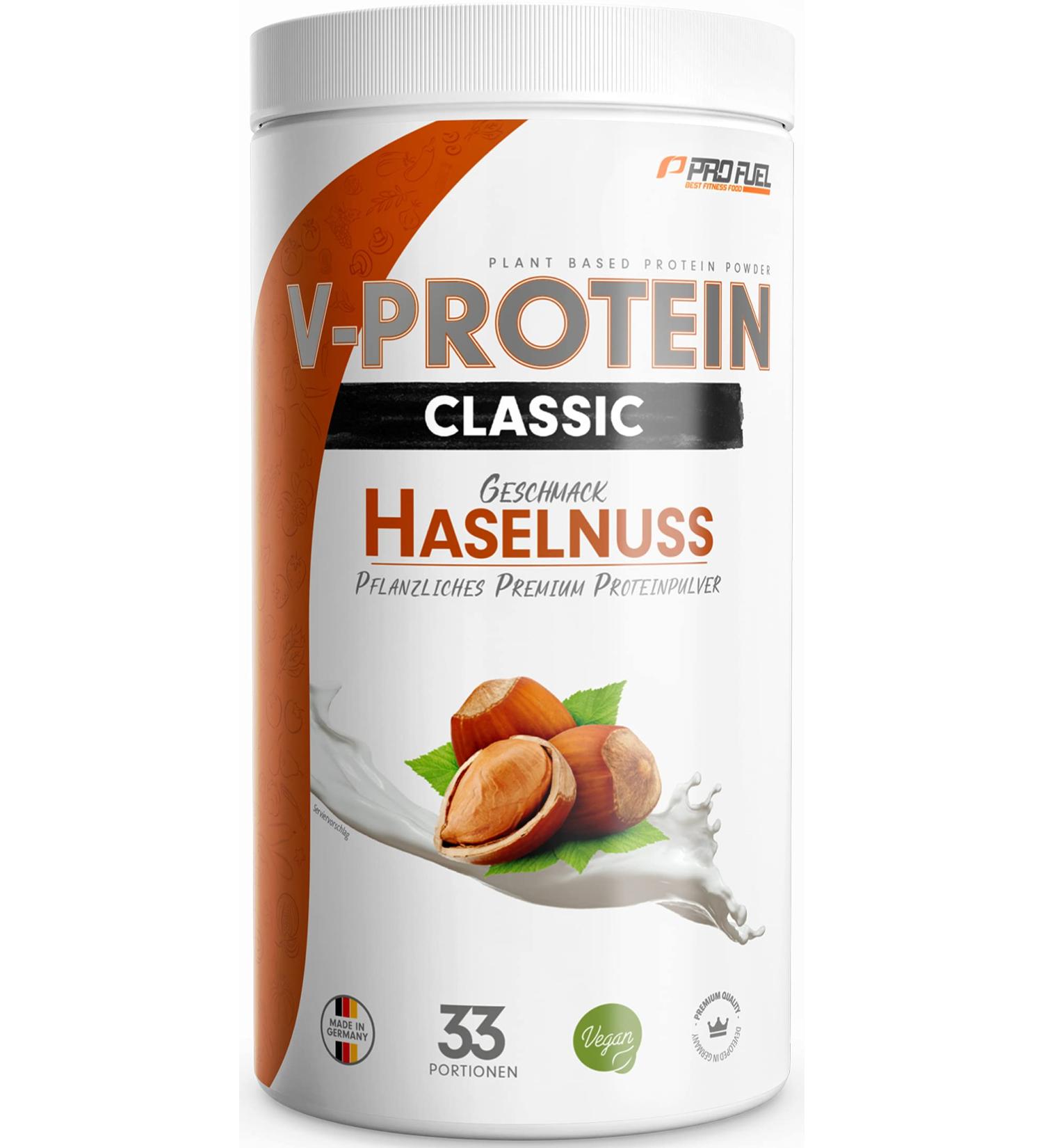 Vegan Protein Powder Hazelnut 1kg - 76% Plant-Based Protein | Soy & Wheat Free | Optimal Protein Value Shake - Buy Online on GoSupps.com