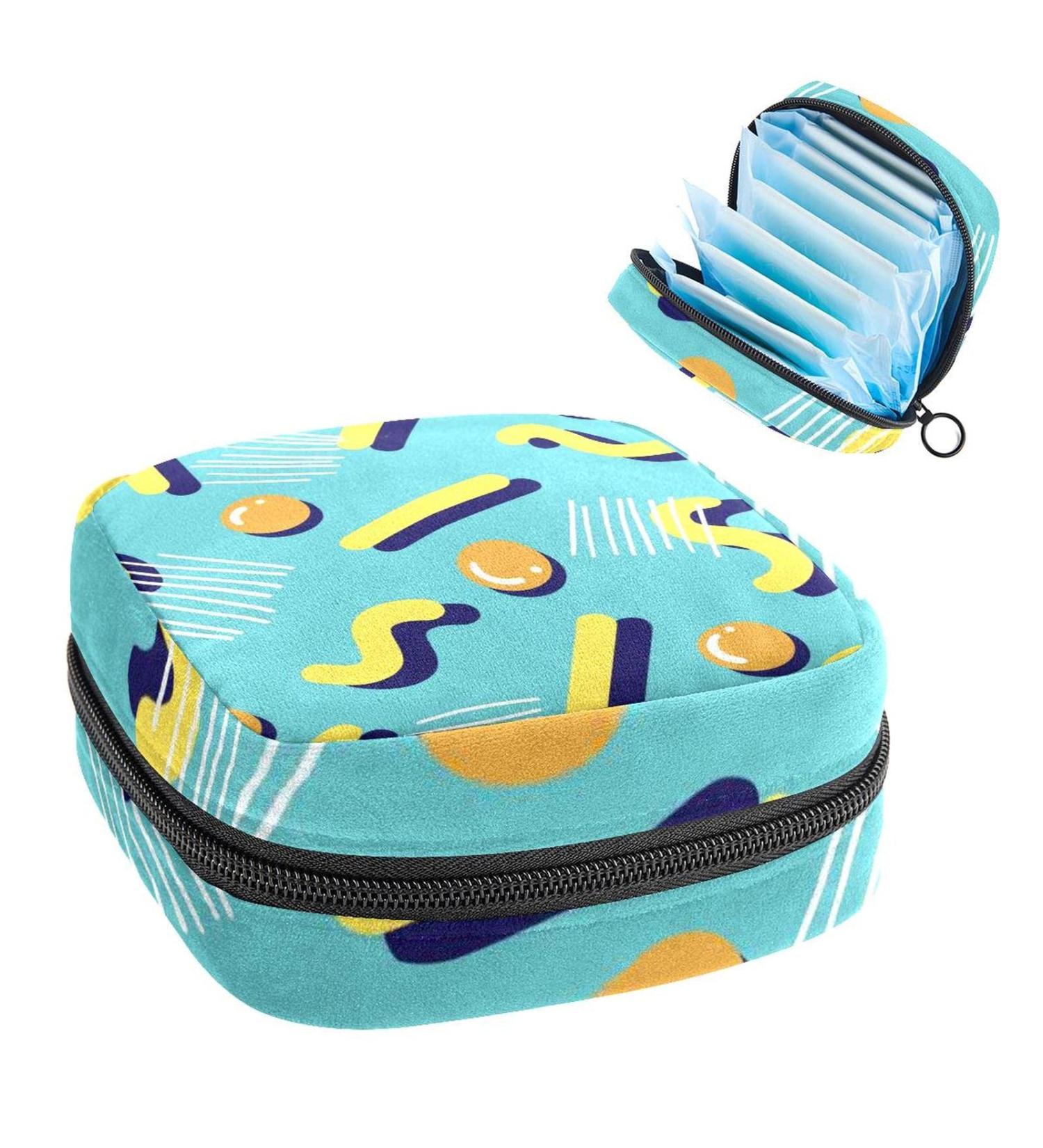 Buy Women's Bonds Storage Pockets - Colorful Geometric Stillpad Holder & Portable Period Kit - Stylish Feminine Product Bag for Women & Girls - Buy Online on GoSupps.com