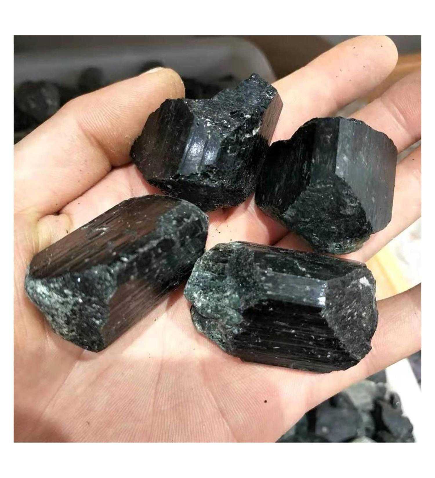 Natural Crystal Rough 4pcs Natural Black Tourmaline Crystal Rough Rock Sample raw Stone Sample - Buy Online on GoSupps.com
