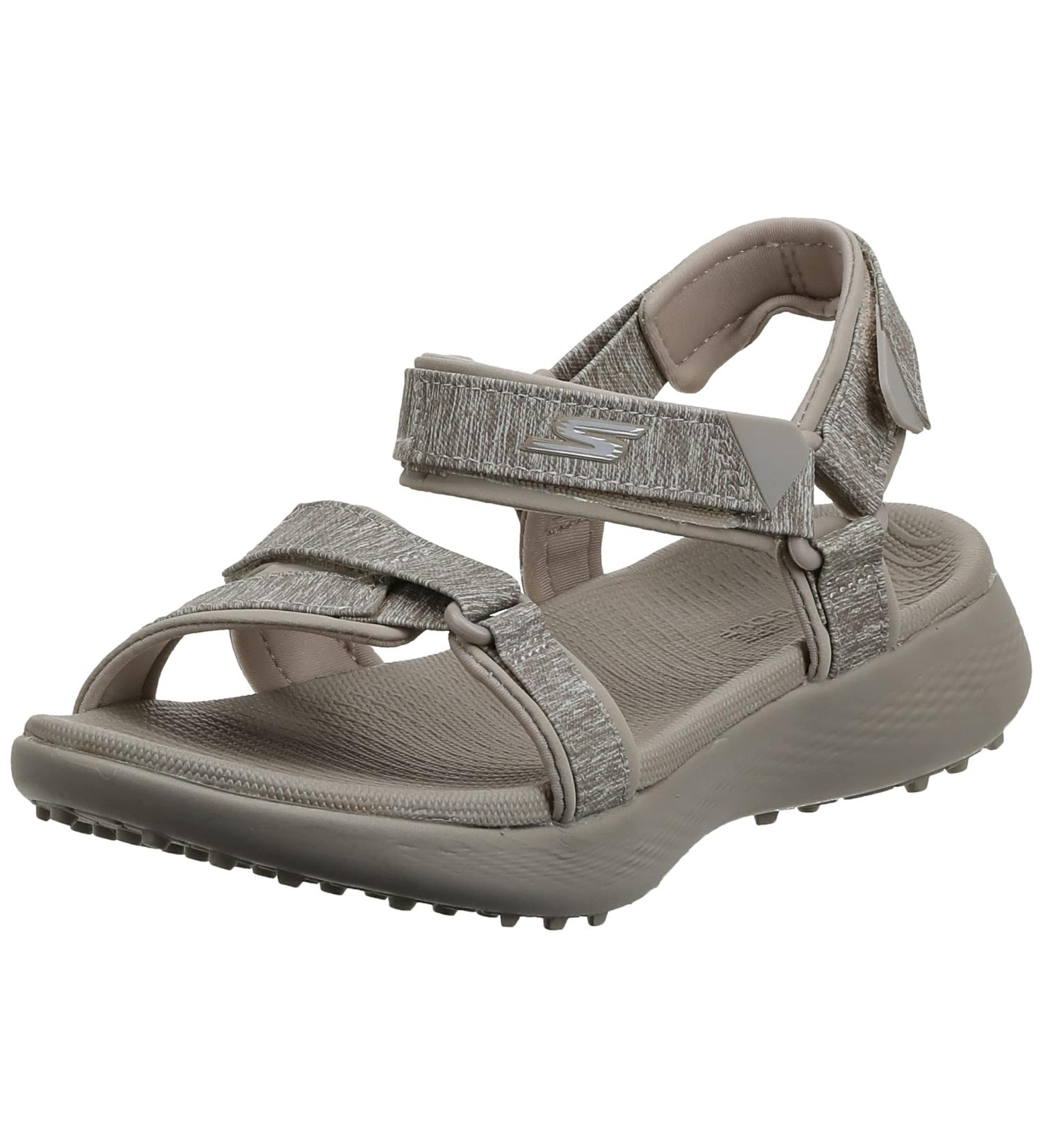 Skechers Women's 600 Spikeless Golf Sandals Shoe 8 Taupe - Stylish and Comfortable Golf Sandals for Women - Buy Online on GoSupps.com