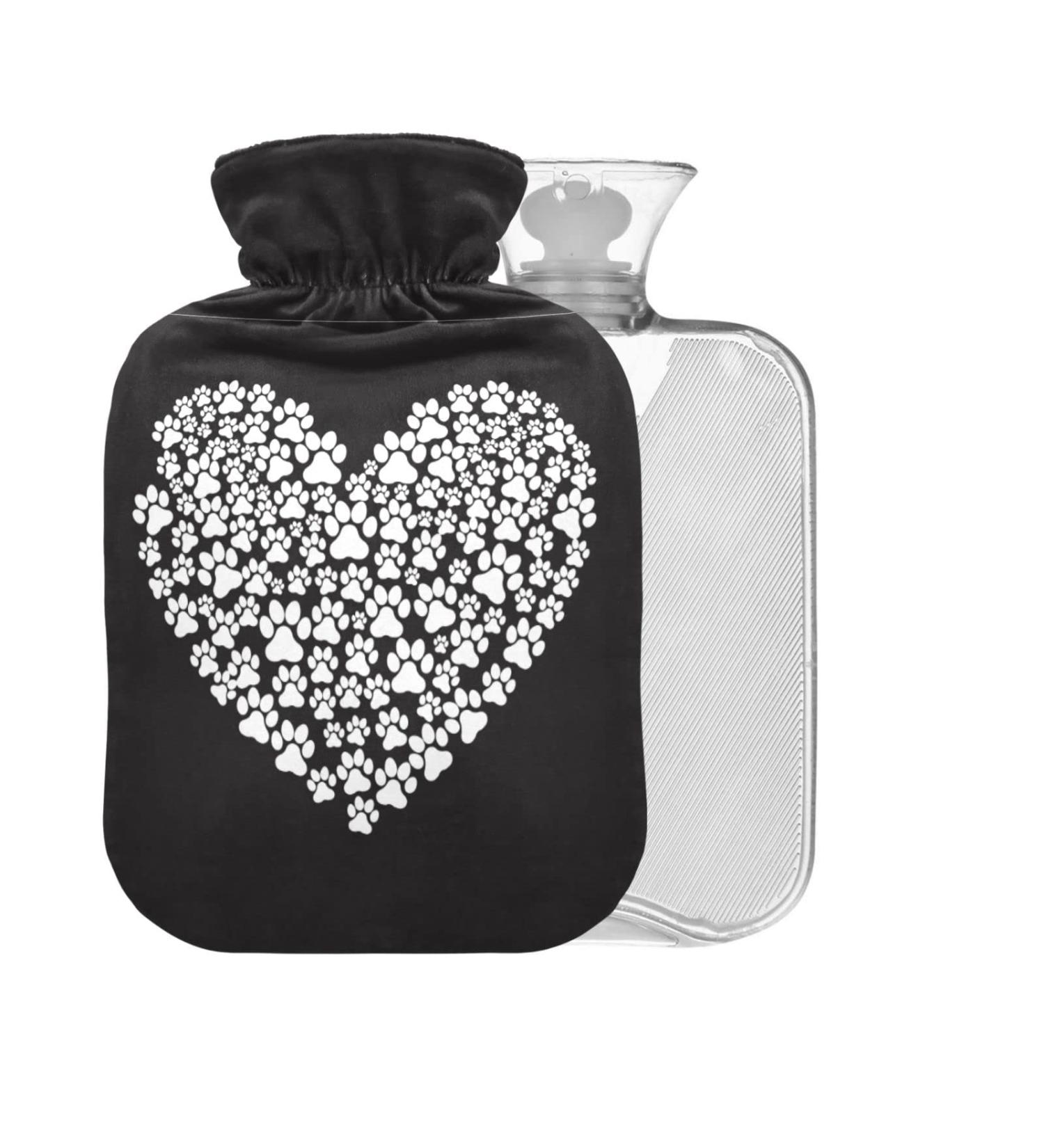 Dog Paw Design 2L Hot Water Bottle with Cover | Large Pain Relief & Cold Compress Solution - Buy Online on GoSupps.com