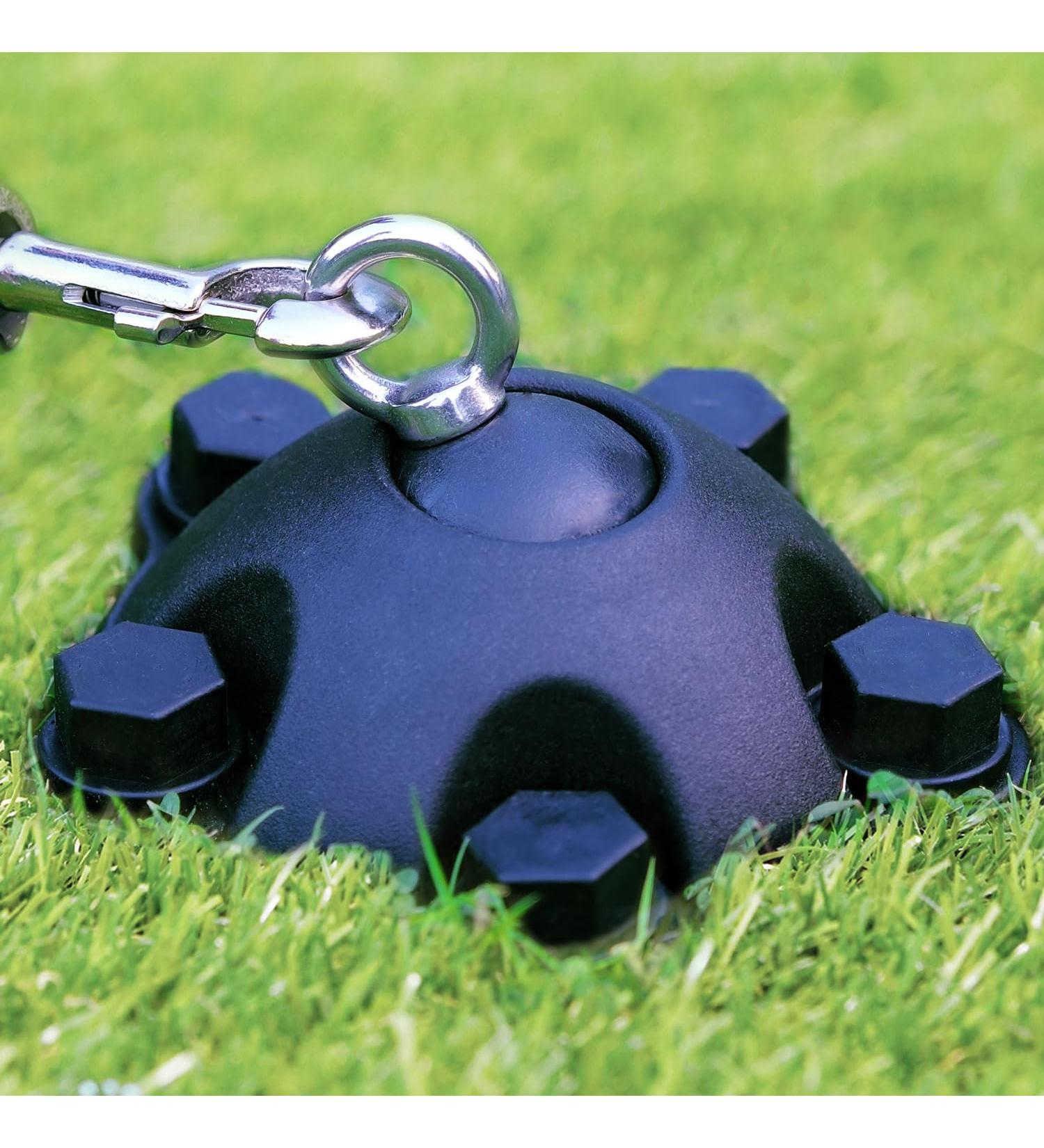 360 Rotatable Dog Anchorage with 5 Screw Anchors - Supports Up to 544 kg | Ideal for Dogs up to 68 kg | Patented Lifelong Replacement Stake - Buy Online on GoSupps.com