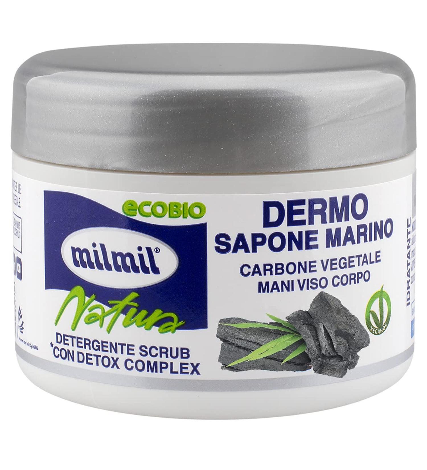  Milmil MILMIL Dermo Marine Charcoal Soap - Cleansing Scrub with Detox Complex 300g - Buy Online on GoSupps.com