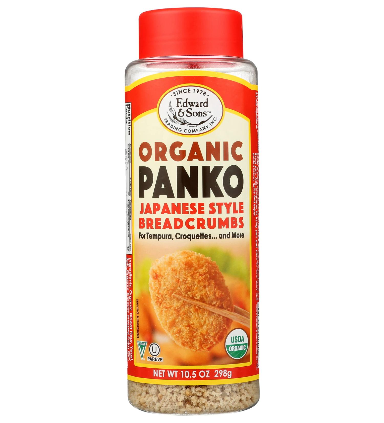 Edward & Sons Panko Vegan 10.5 oz - Crispy Japanese-Style Breadcrumbs - Buy Online on GoSupps.com