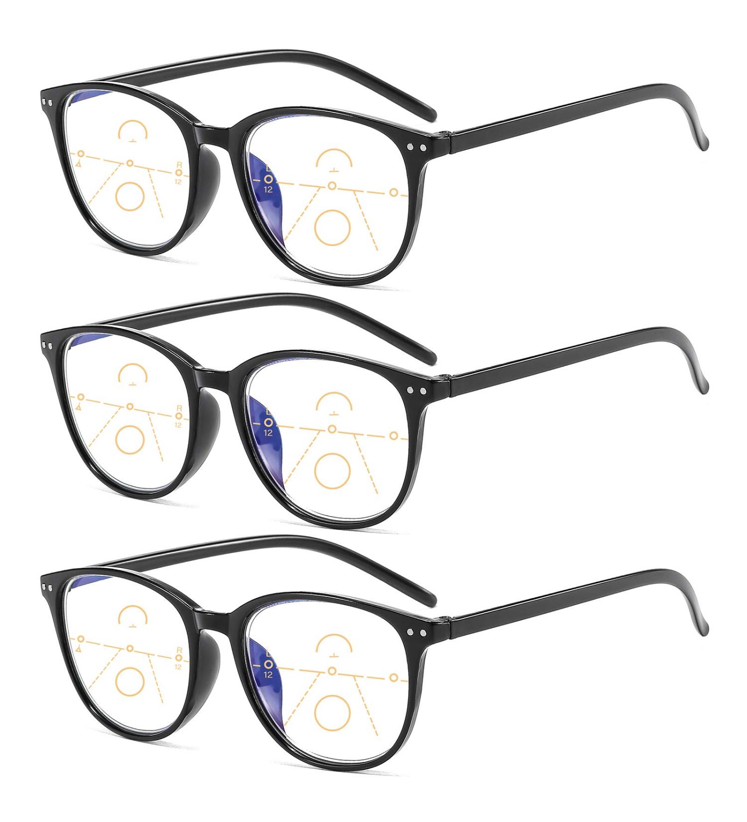 Suertree Bifocal Reading Glasses - Anti-Blue Light Unisex Multi-Focus Visual Aid - Presbyopia Correction - 3PCS +1.50 TZ6008 Black - Buy Online on GoSupps.com